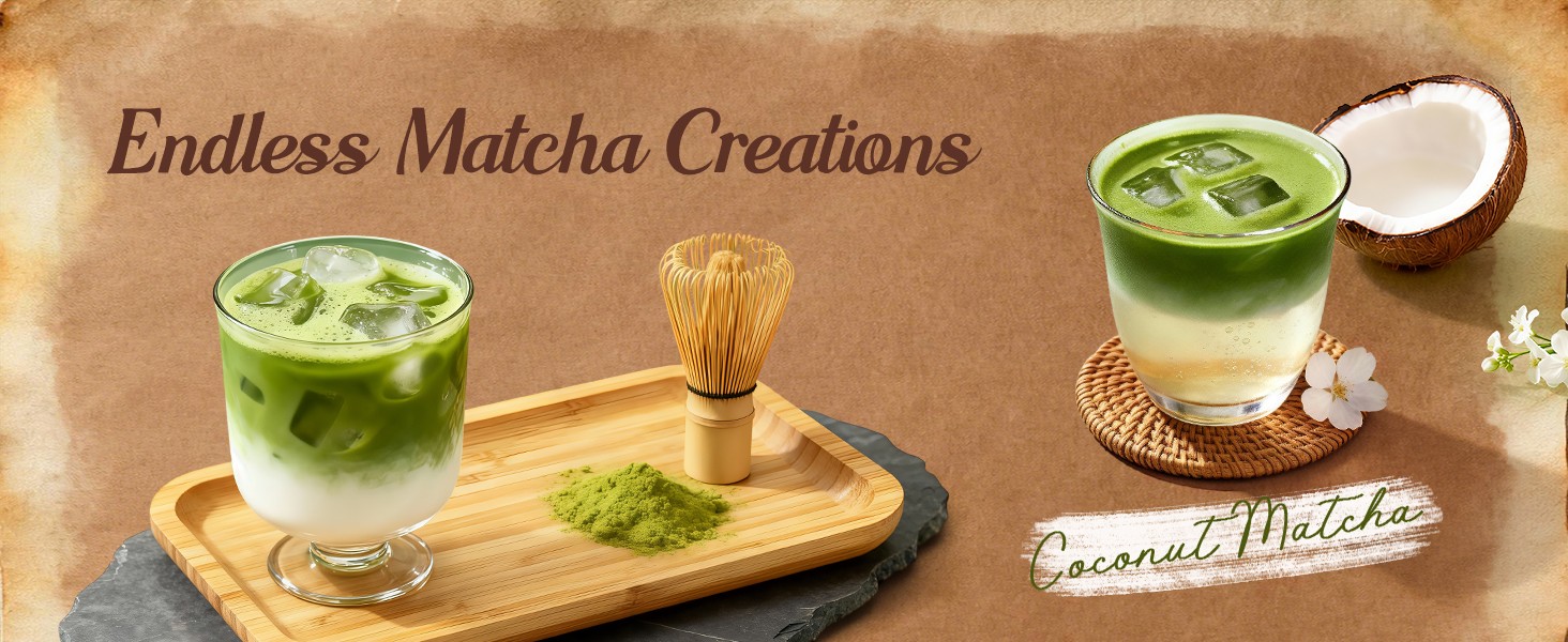 5 Pcs Gradient Green Matcha Set – Ceric Bowl, Bboo Chasen, Holder,