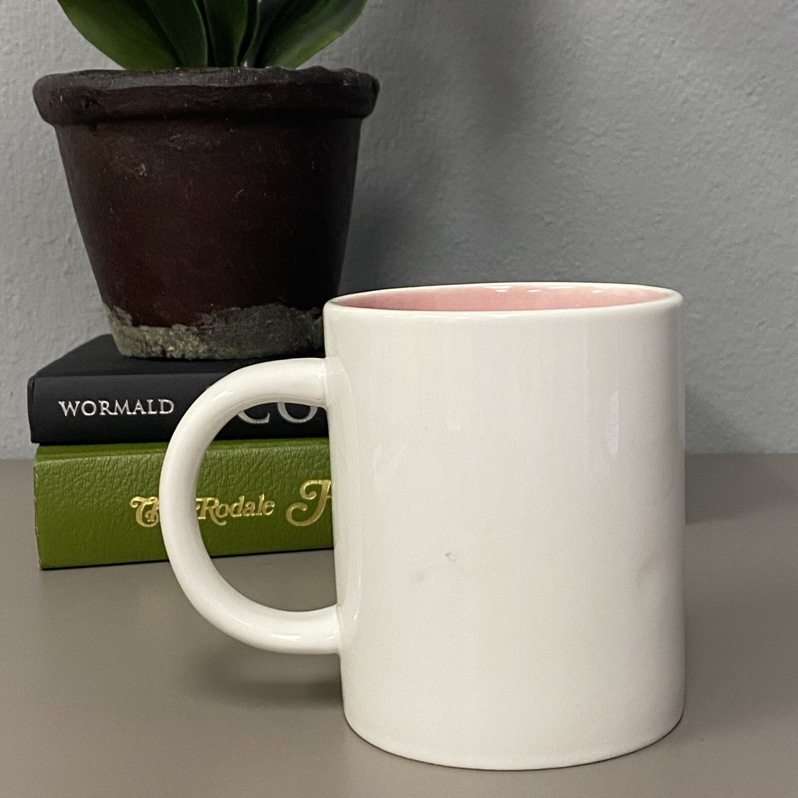 Miss to Mrs Engagement Wedding Gift White w/ PINK INTERIOR Mug Bride To Be