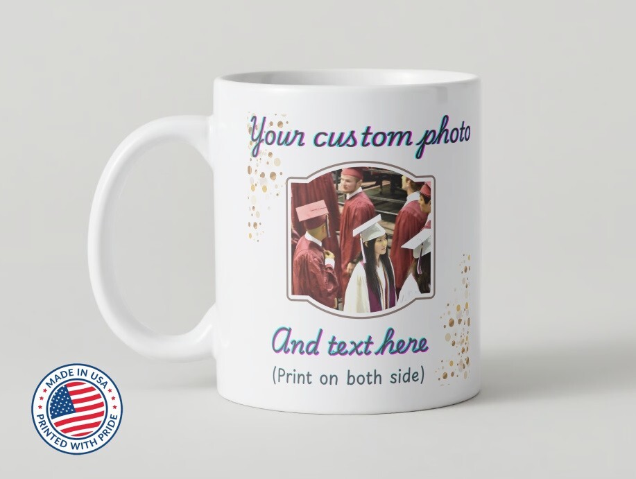 11oz 15oz Personalized Ceramic Coffee Mugs Custom Photo Text Best Christmas Gift