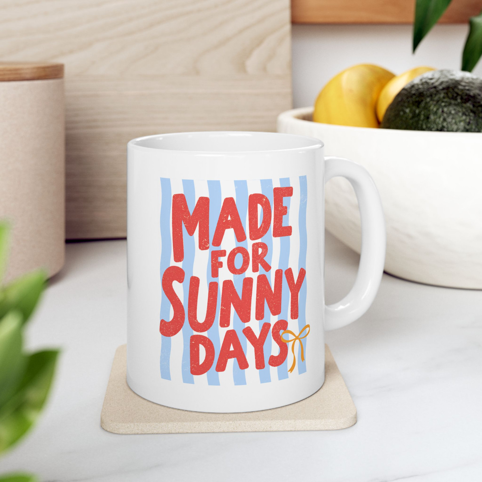Made For Sunny Days Coffee Mug Summer Beach Vacation Aesthetic Cup