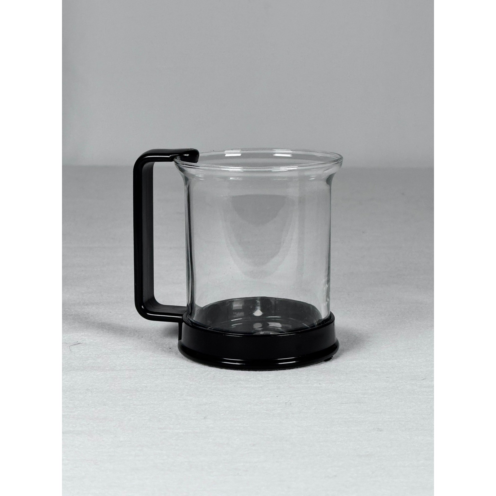 Vintage Bodum Bistro Tea Cup Picard Star Trek Glass Mug Black Handle