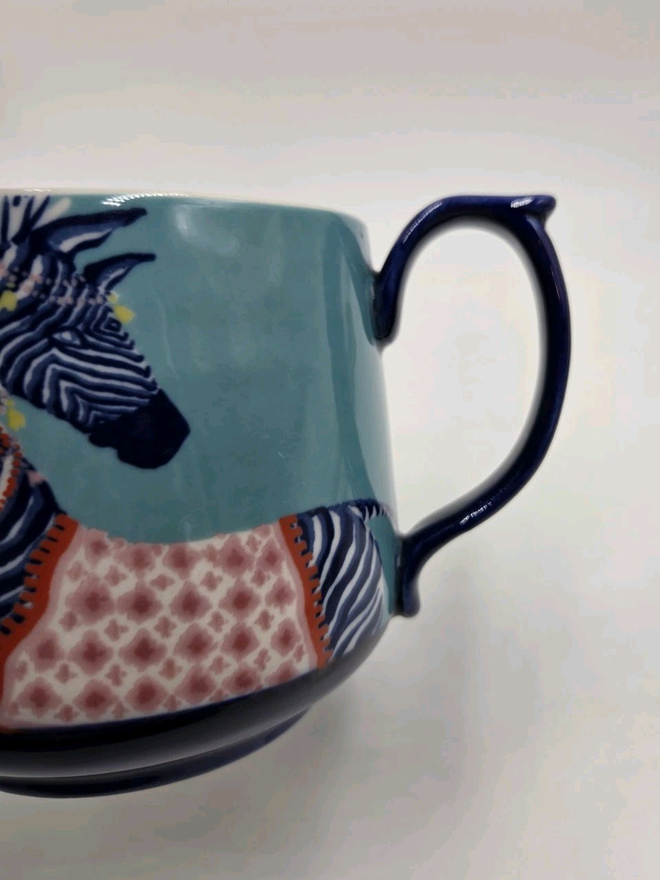 2 Anthropologie Paige Gemmel Eastern Animals Mugs Wild Zebra With Blanket