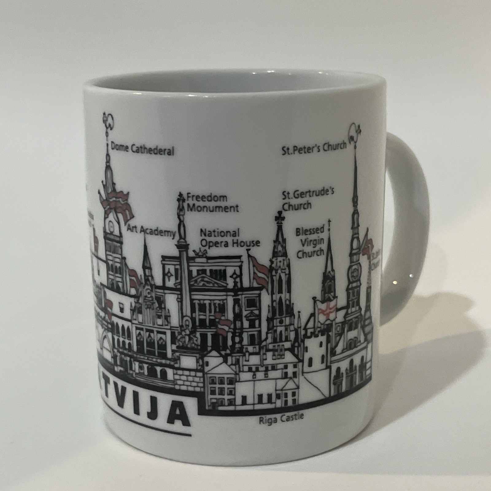 RIGA LATVIJA COFFEE MUG. Art Deco Print Mug. B120