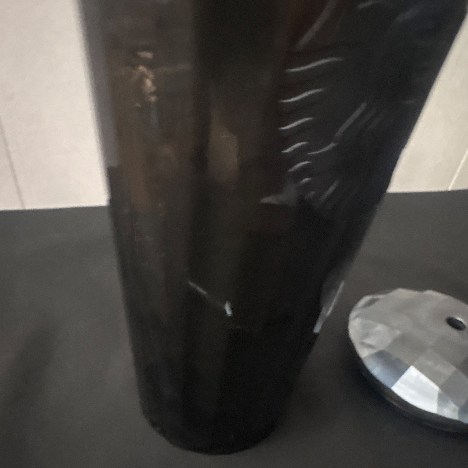 Starbucks Black Plastic Cold Cup Tumbler 24 fl oz w/ Lid & Straw