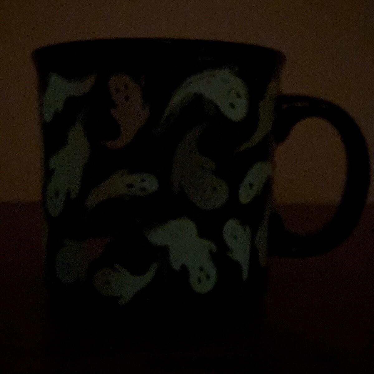 Halloween Ghost Coffee Mug Glow In The Dark Large 19 oz Black
