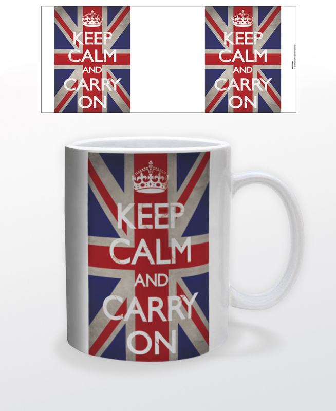 KEEP CALM & CARRY ON 11 OZ COFFEE MUG VIBES RELAXATION UK FLAG UNITED KINGDOM!!!