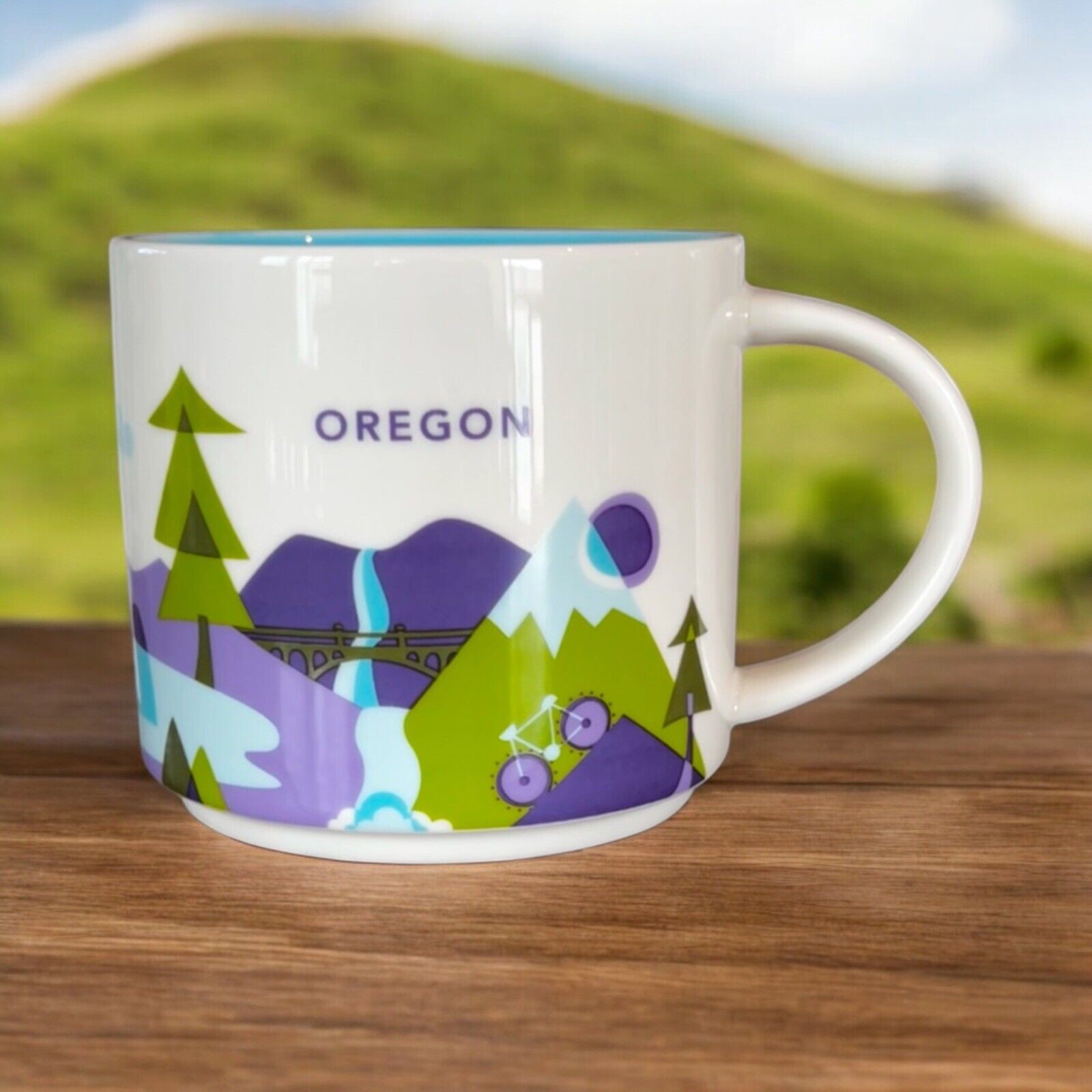 Starbucks Oregon “You Are Here” YAH Collection 14oz Coffee Mug Cup EUC
