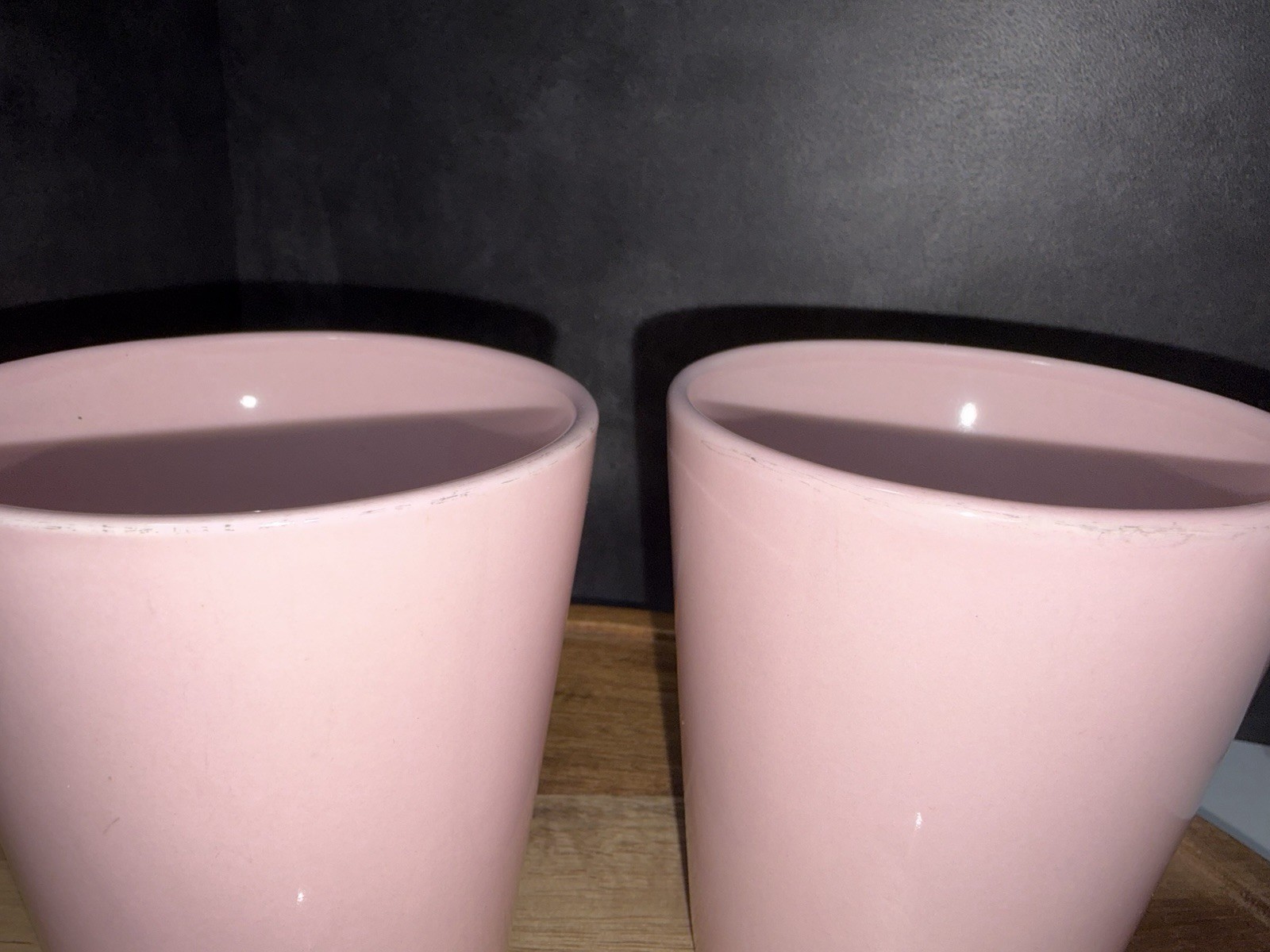 Set of 2 Blush Pink Ceramic Latte Coffee Mugs Unbranded