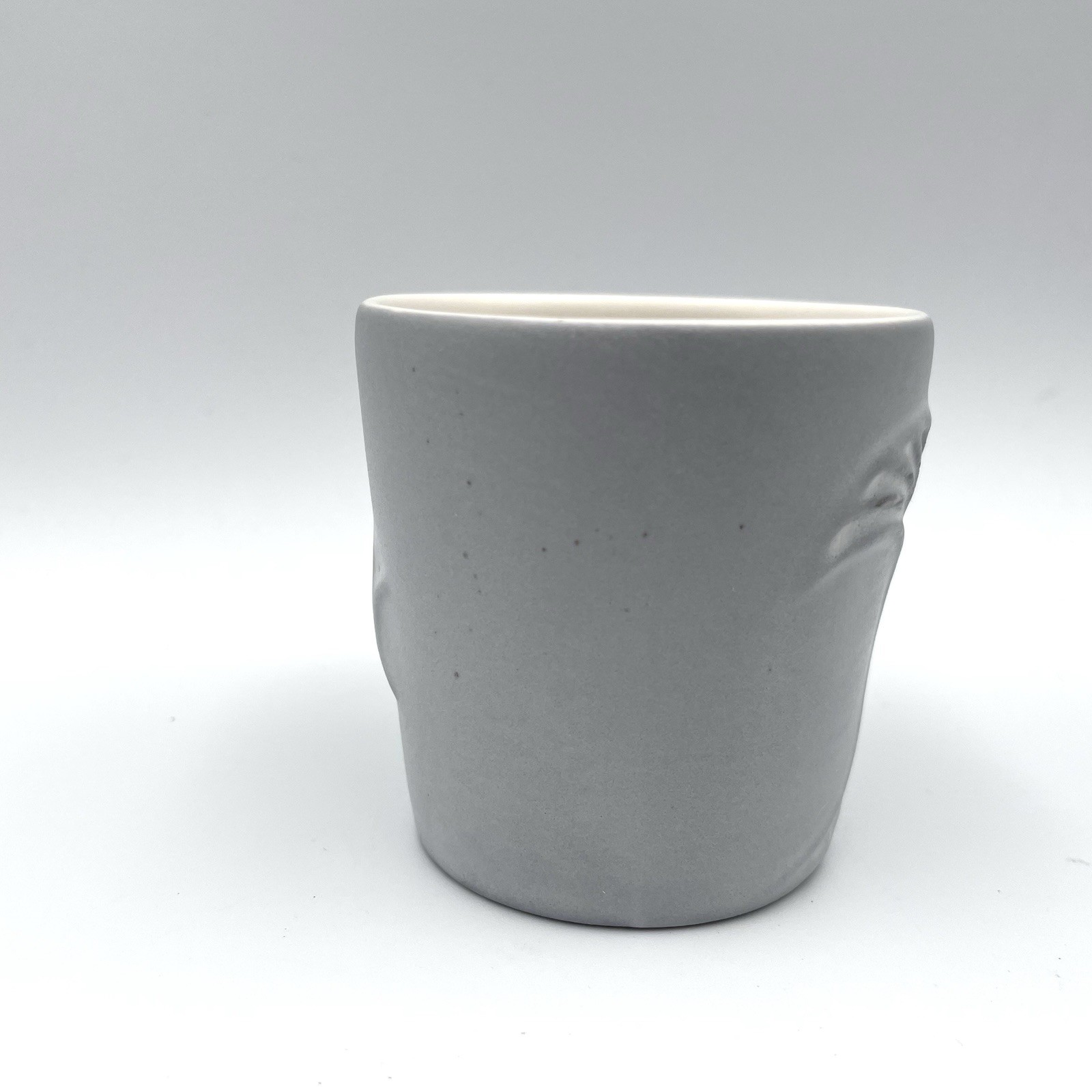 Starbucks 2016 Demitasse Espresso Mug Cup Gray Embossed Mermaid Tail 3 oz / 89ml
