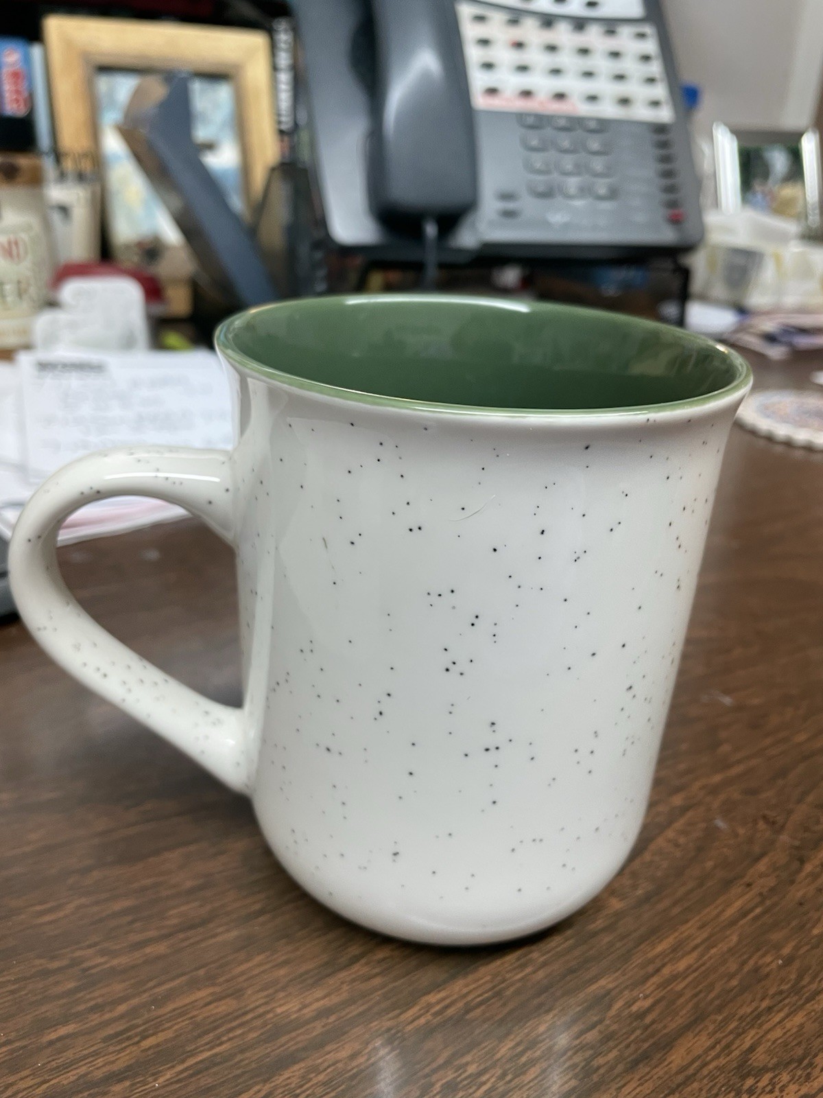 Fall Breeze & Autumn Leaves Speckled Stoneware Mug Large Ceramic Coffee Cup