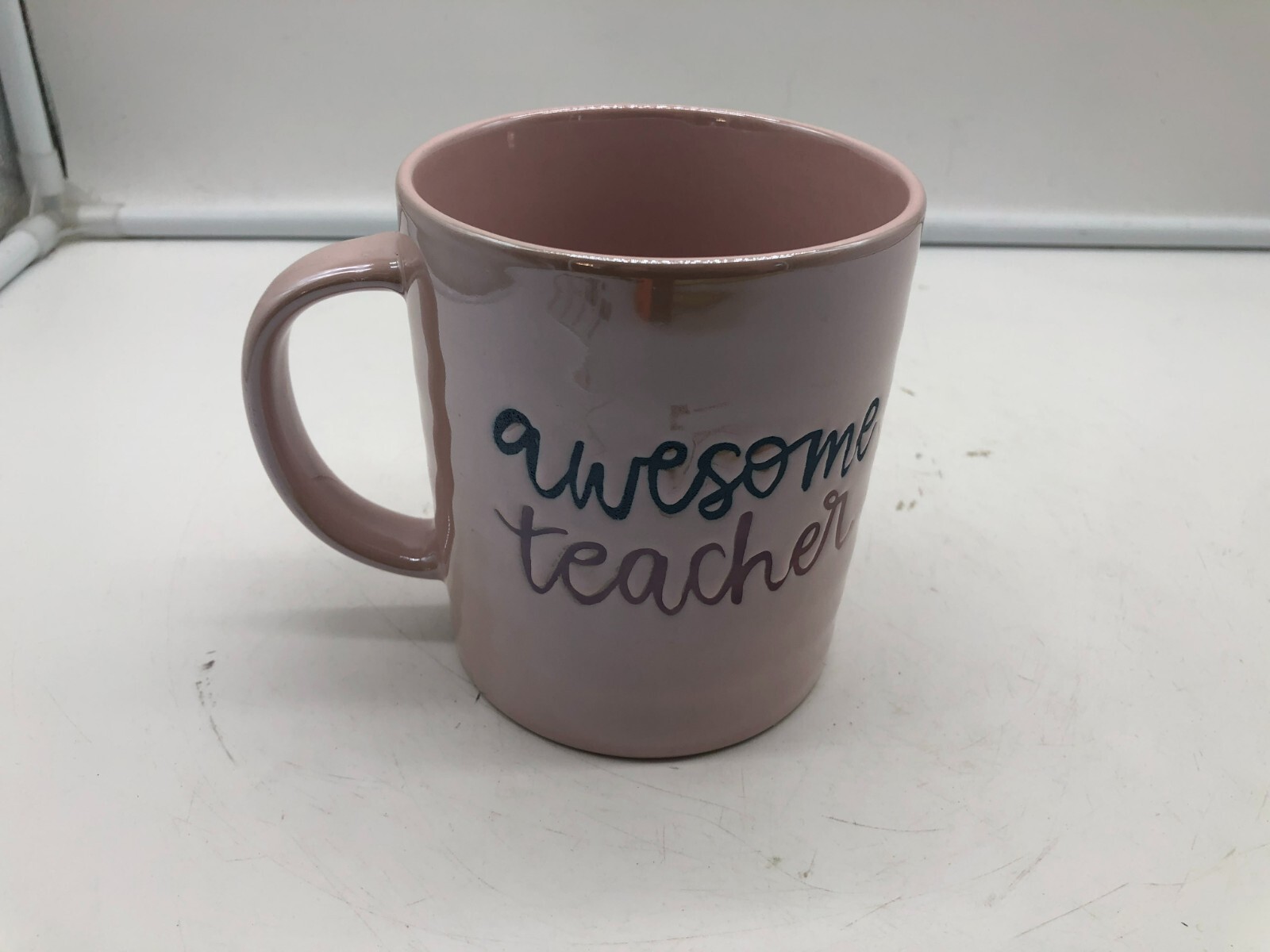 Prima Design Ceramic 18oz Awesome Teacher Pink Coffee Mug BB01B42037