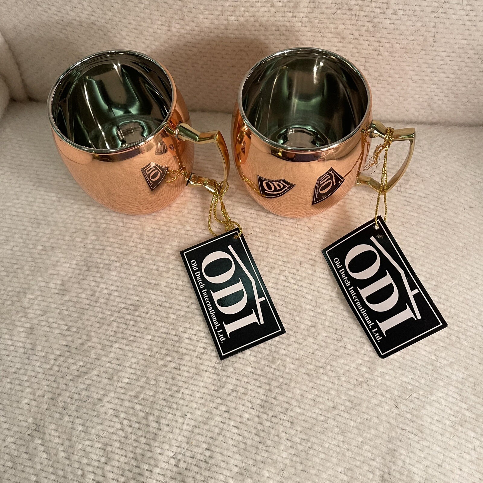 ODI OLD DUTCH INTERNATIONAL Set of 2 SOLID COPPER MOSCOW MULE 16-OZ MUGS