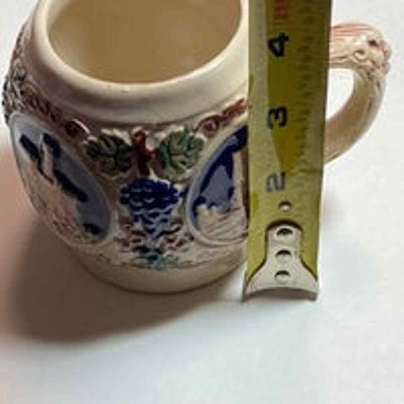 Vtg Cobalt Blue Small Beer Stein Mug Castles Original Gerz Gerzit W Germany