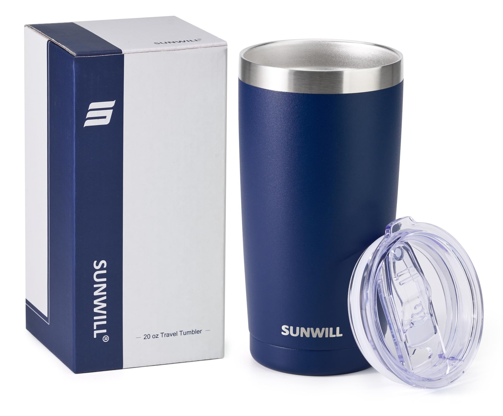 Travel Coffee Tumbler 20 oz, Insulated Mug with Lid, Stainless Steel Cup for …