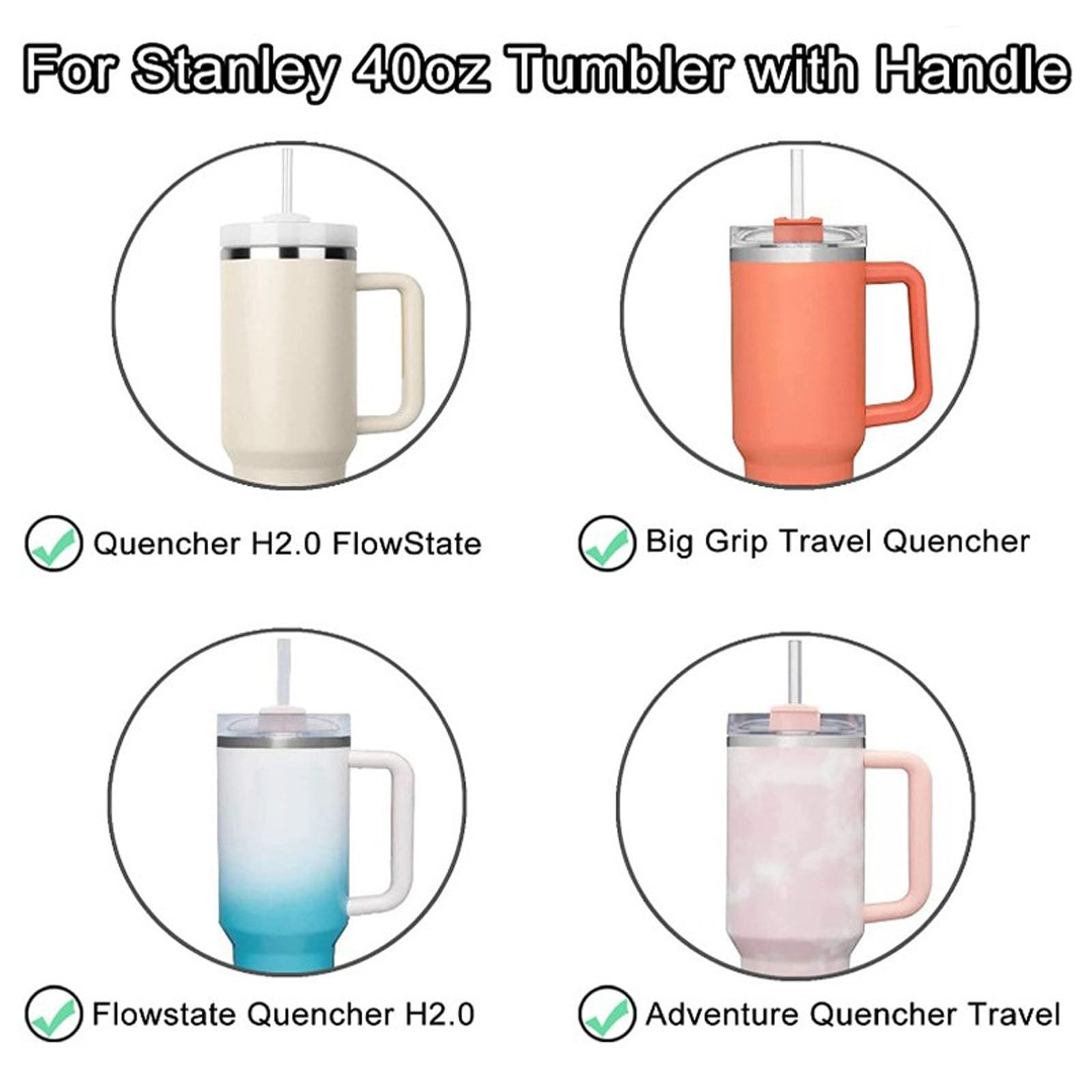 2Pcs Tumbler Lid for 40Oz Stanley Cup,Replacement 40 Oz Tumbler Lid, Dustproof