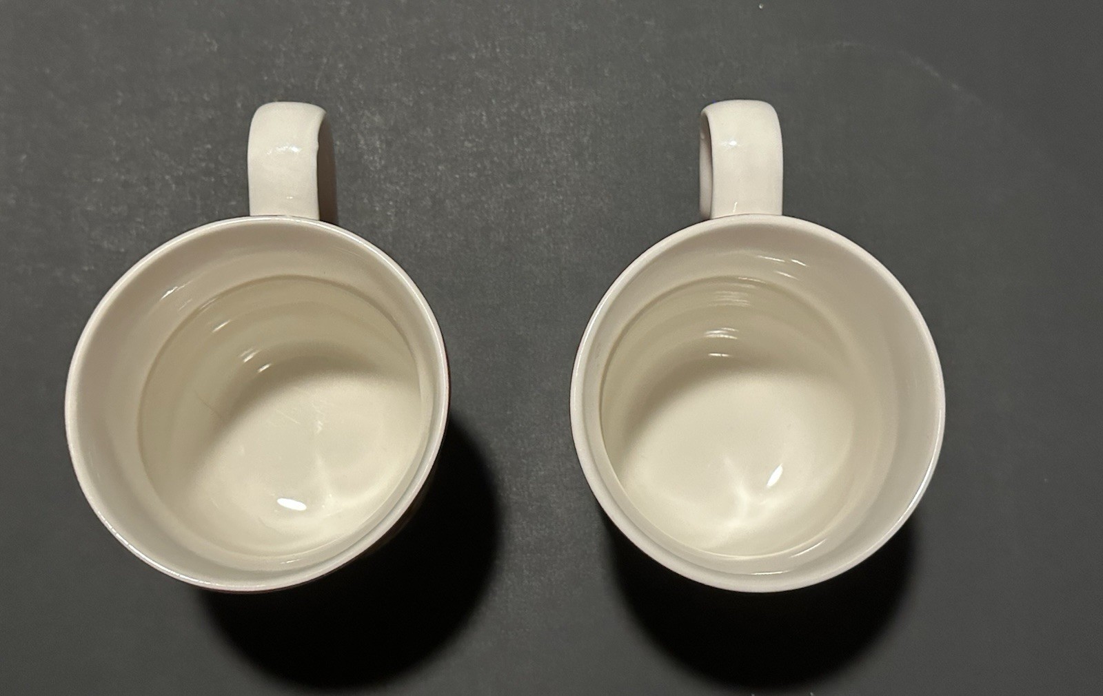 222 Fifth Gabrielle Red Floral Set of Two 4.25″ Fine China Coffee Mugs Tea Cups