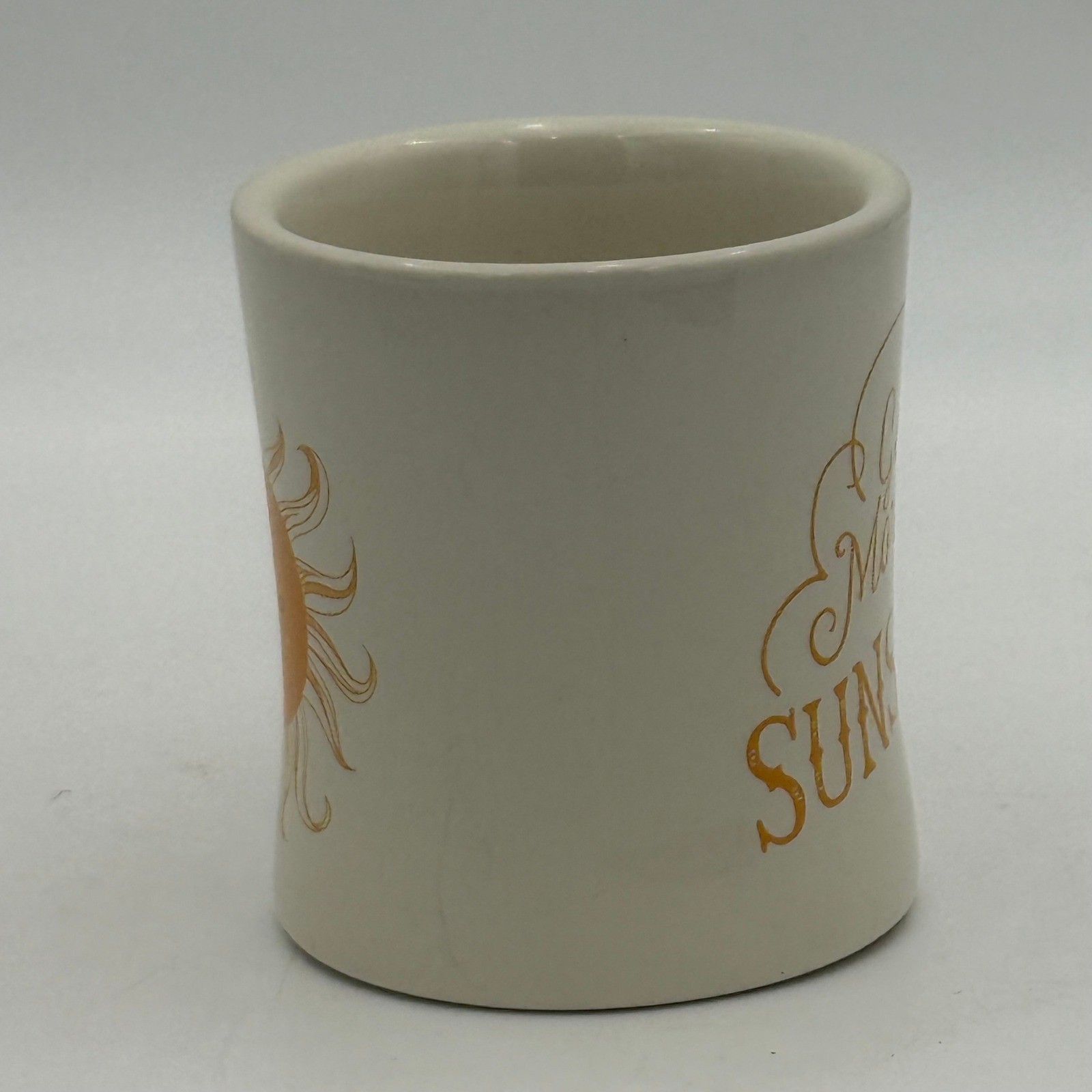 Now Designs Good Morning Sunshine Coffee Mug Cream Orange Sun Birds Ceramic