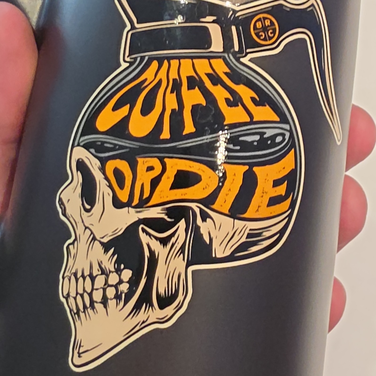 Black Rifle Coffee Company Matte Black Heavy Mug 12oz Skull Logo Rare Combo EUC