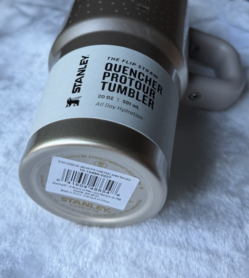 STANLEY Protour Tumbler 20 OZ Prosecco Shimmer Gold Leakproof Limited Edition