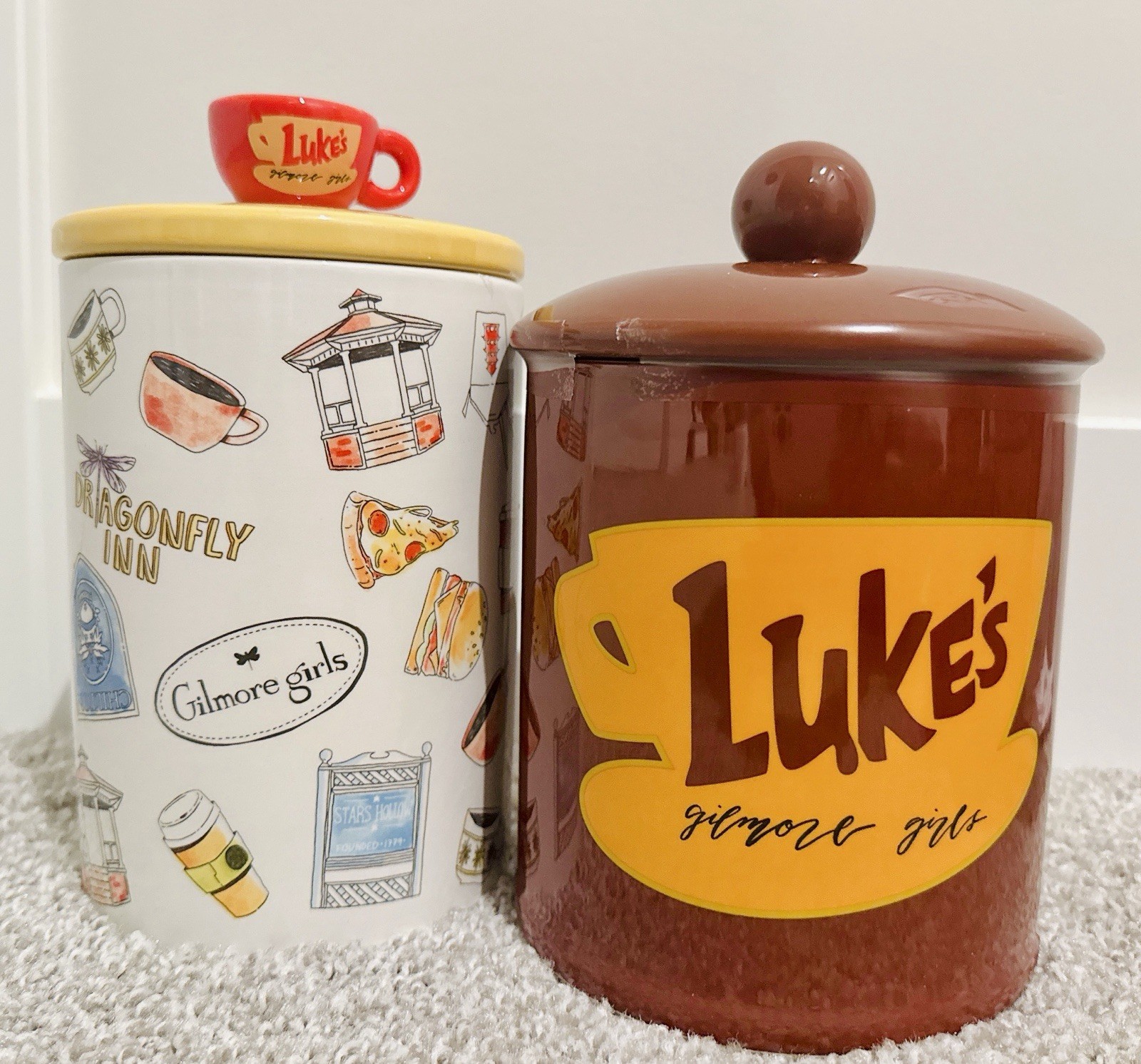 New Set Of 2 Gilmore Girls Luke’s Coffee Canister Bundle Dragonfly Inn