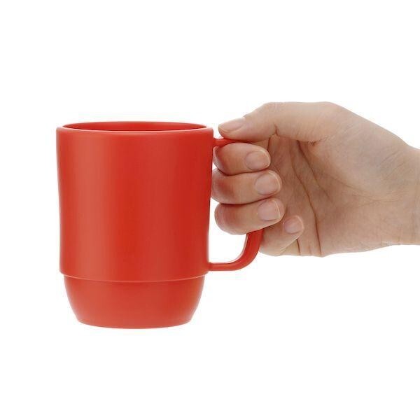 10 Pack Plastic Microwavable Water Mug 12oz Red BPA Free Made in Japan S-3091×10