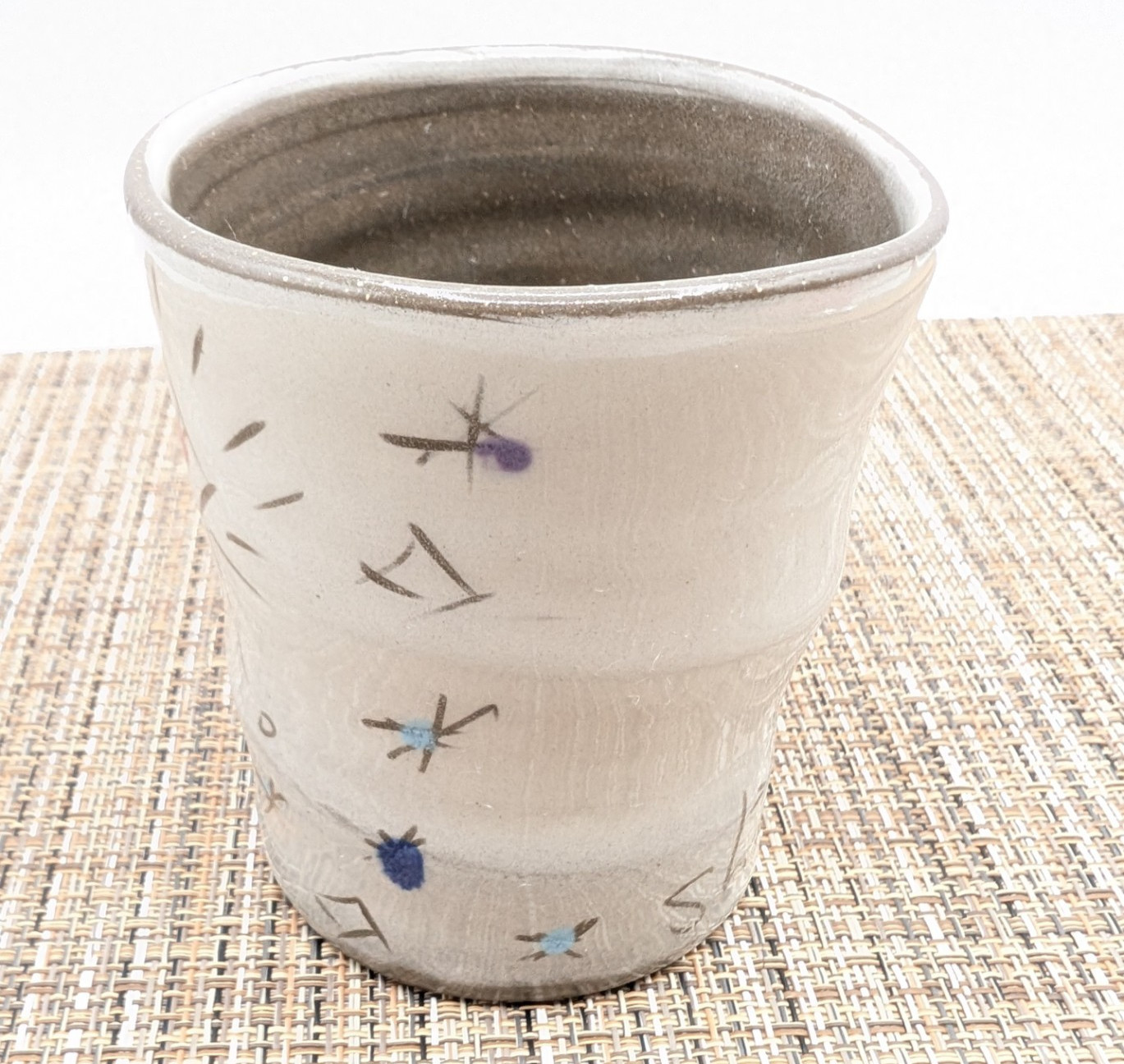 ZPOTS Studio Art Pottery “Shine On” Cup Hand Made Stamped