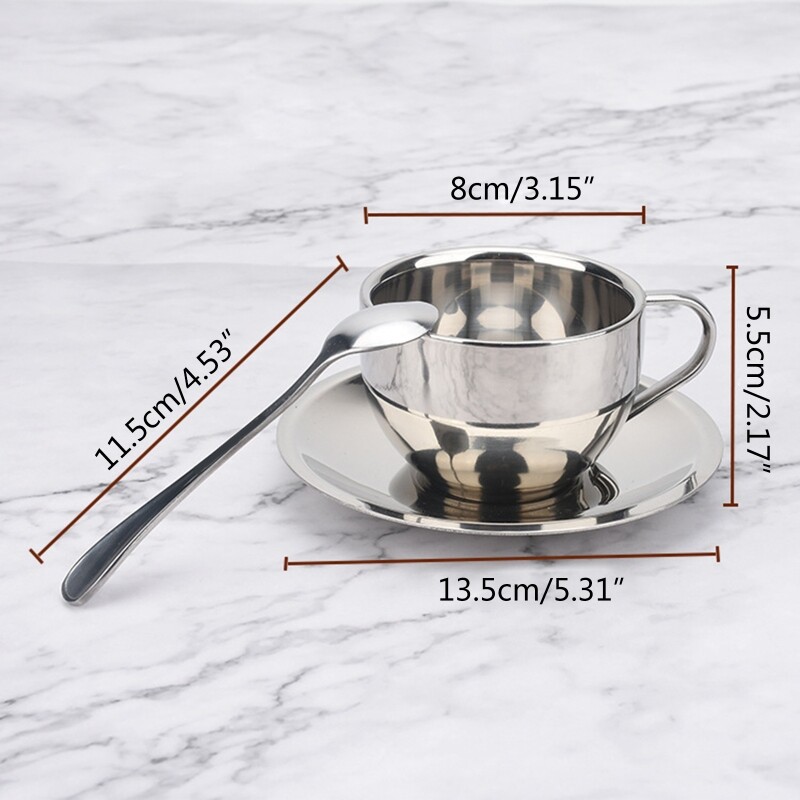 European-style Coffee Cup with Saucer and Spoon Three-piece Set for Hot Milk Tea