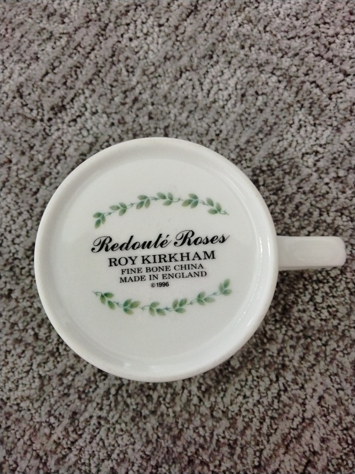 Roy Kirkham Redoute Roses 1996 Fine Bone China England Coffee Mug