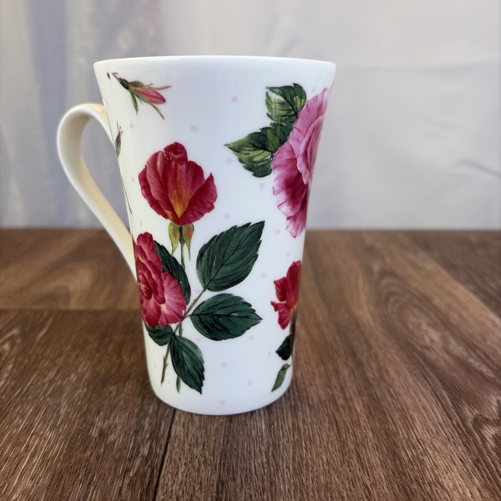 Roy Kirkham Fine Bone China 5″ Floral Pink Roses Mug Exclusive Design England