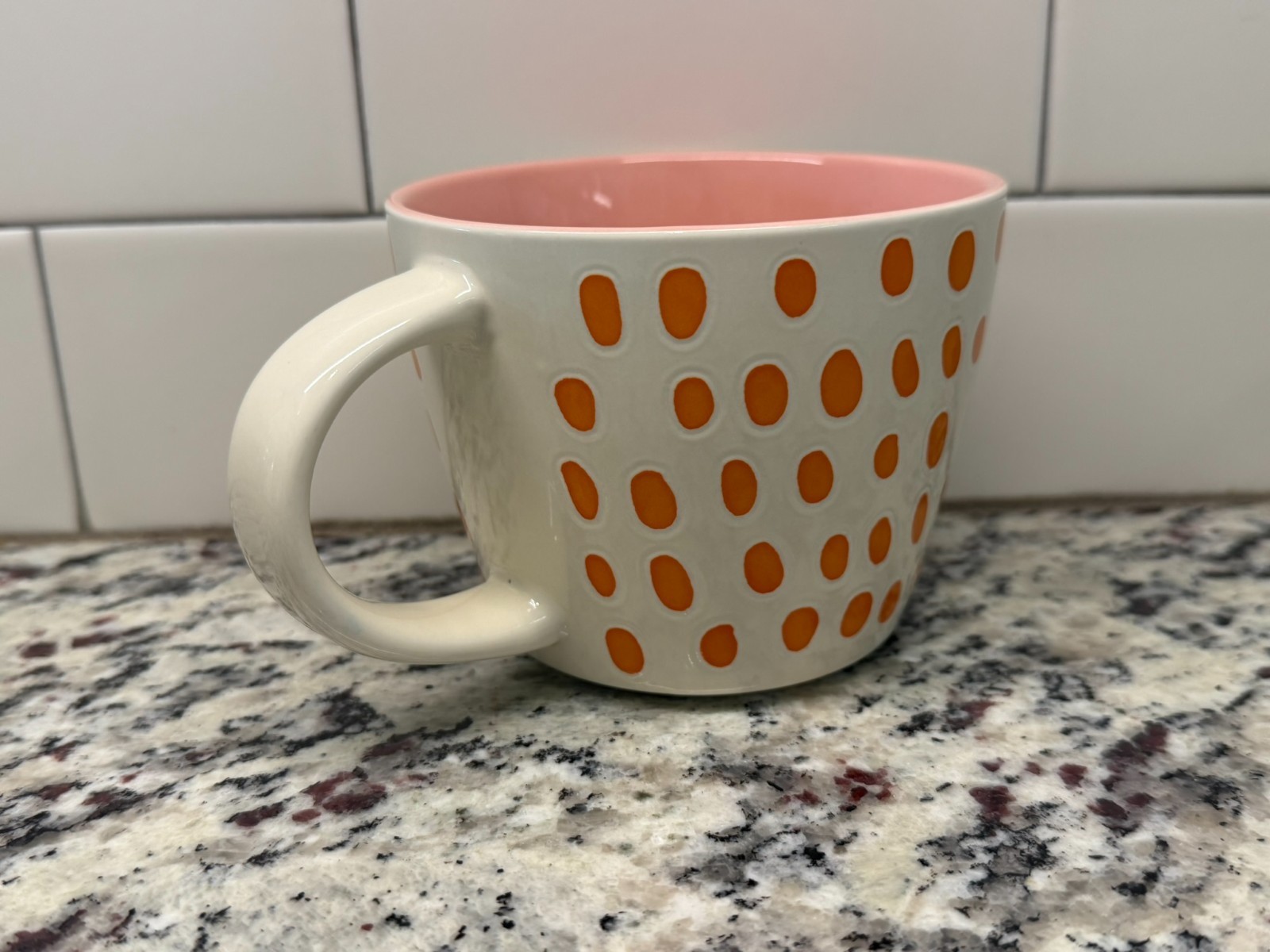 Opal House Polka Dot Coffee Mug Cup Pink Center Target