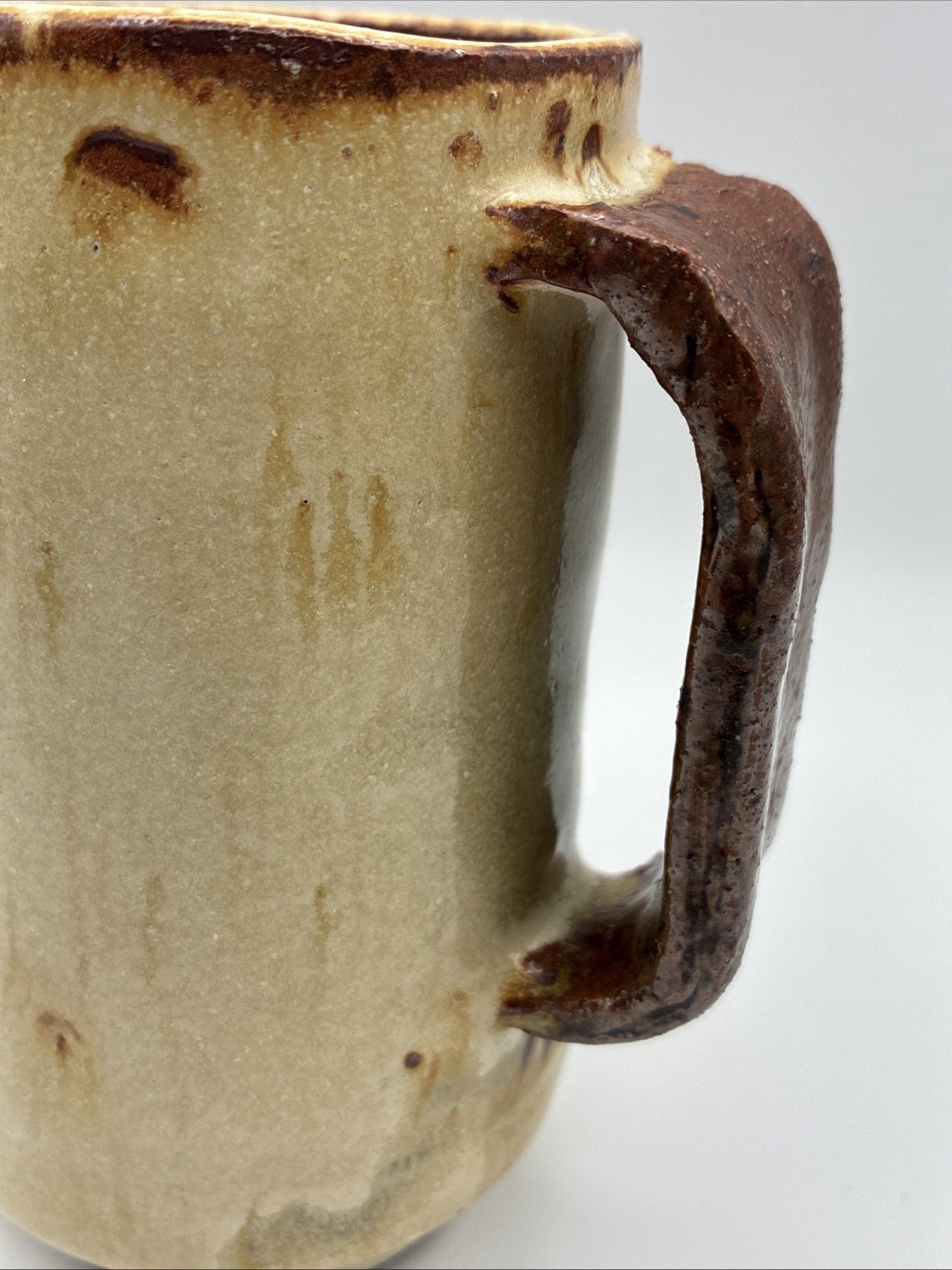 Vintage Handcrafted Brutalist Studio Pottery Mug Cup