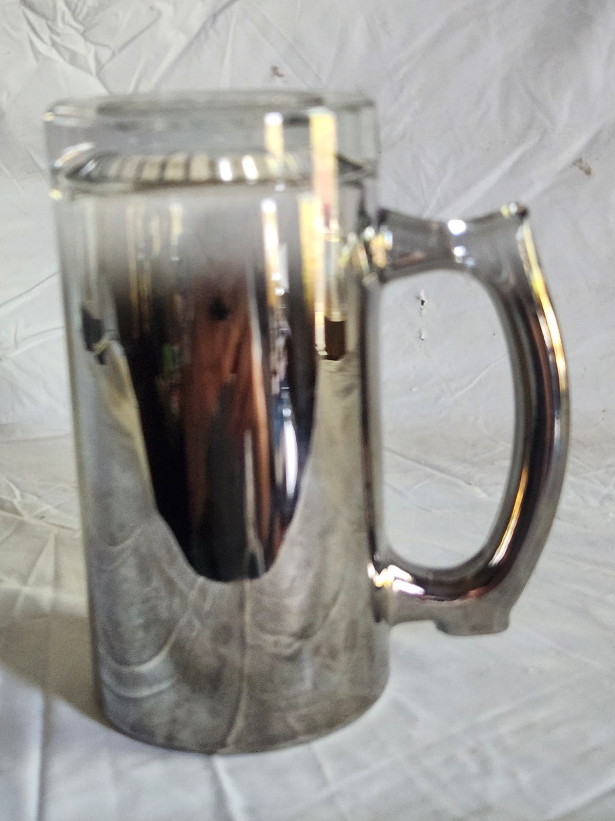 “Bridesmaid” Beer Mug Metallic Smoky Wrapped Glass Mug • Bridal Party