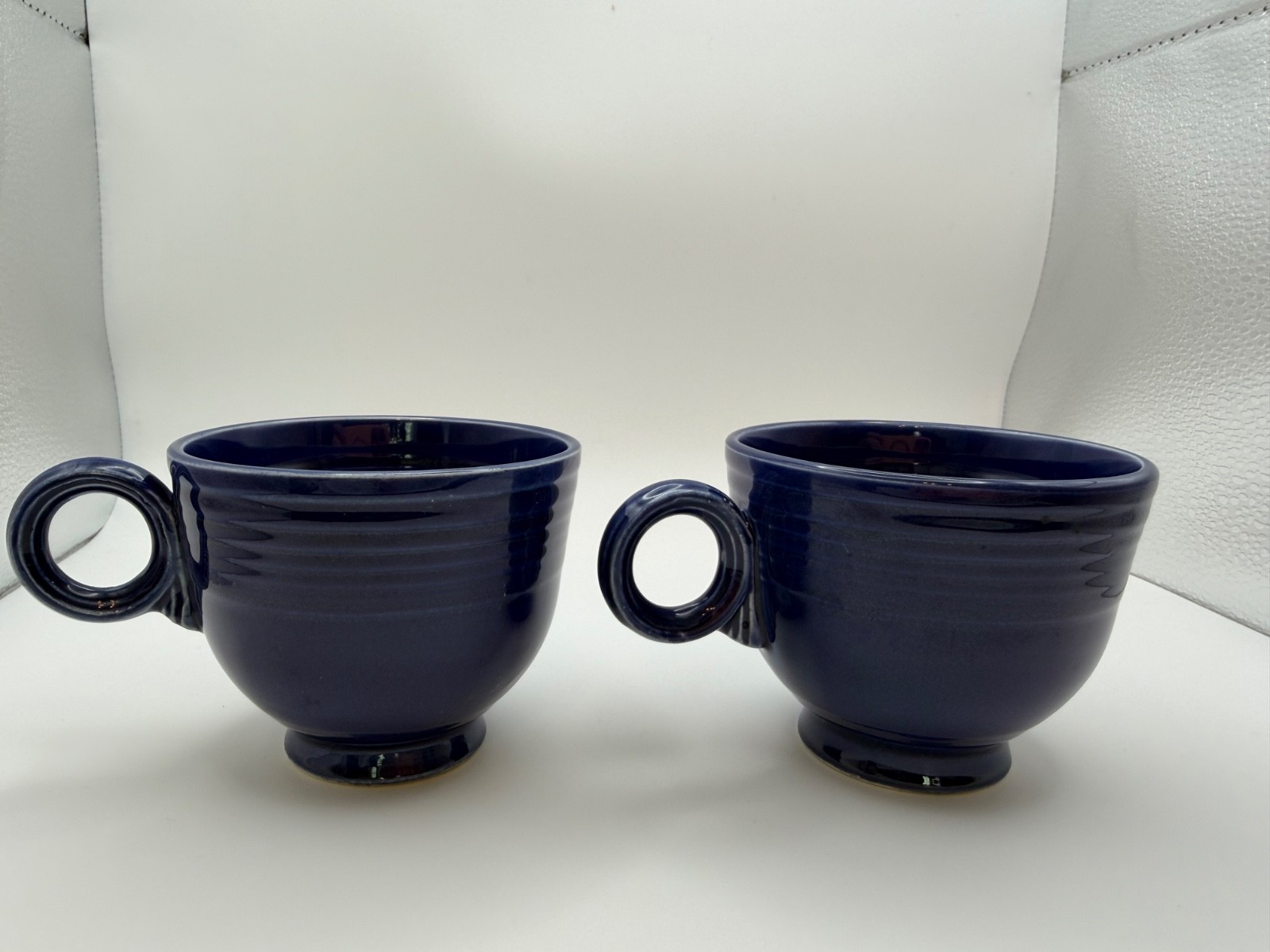 Vintage Fiesta Fiestaware Ring Handle Teacup Footed Cup Lot of 5 Cool Colors HLC