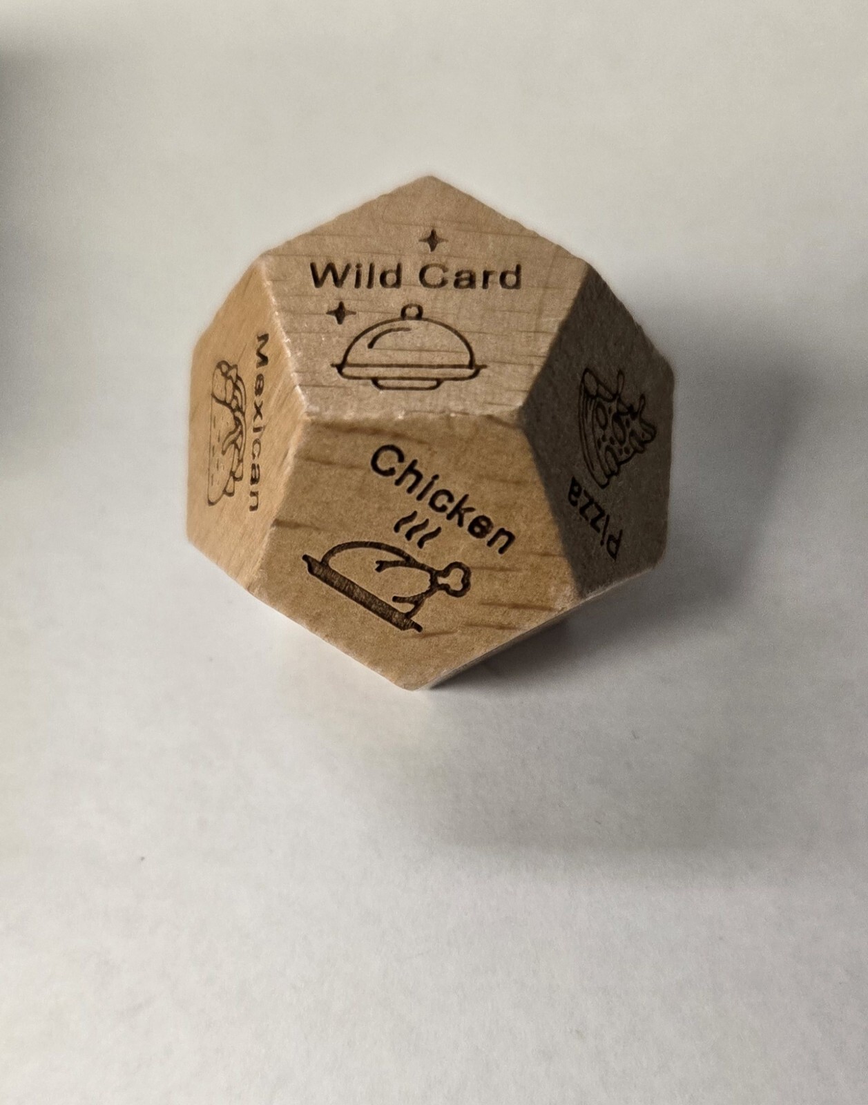 Food Choice Dice, 1.18 Inch Food Decision Dice Wooden Date Night Anniversary