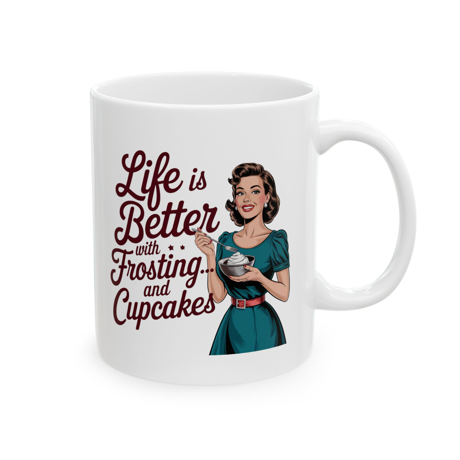 Life Is Better With Frosting Cupcake Mug Funny Baking Gift