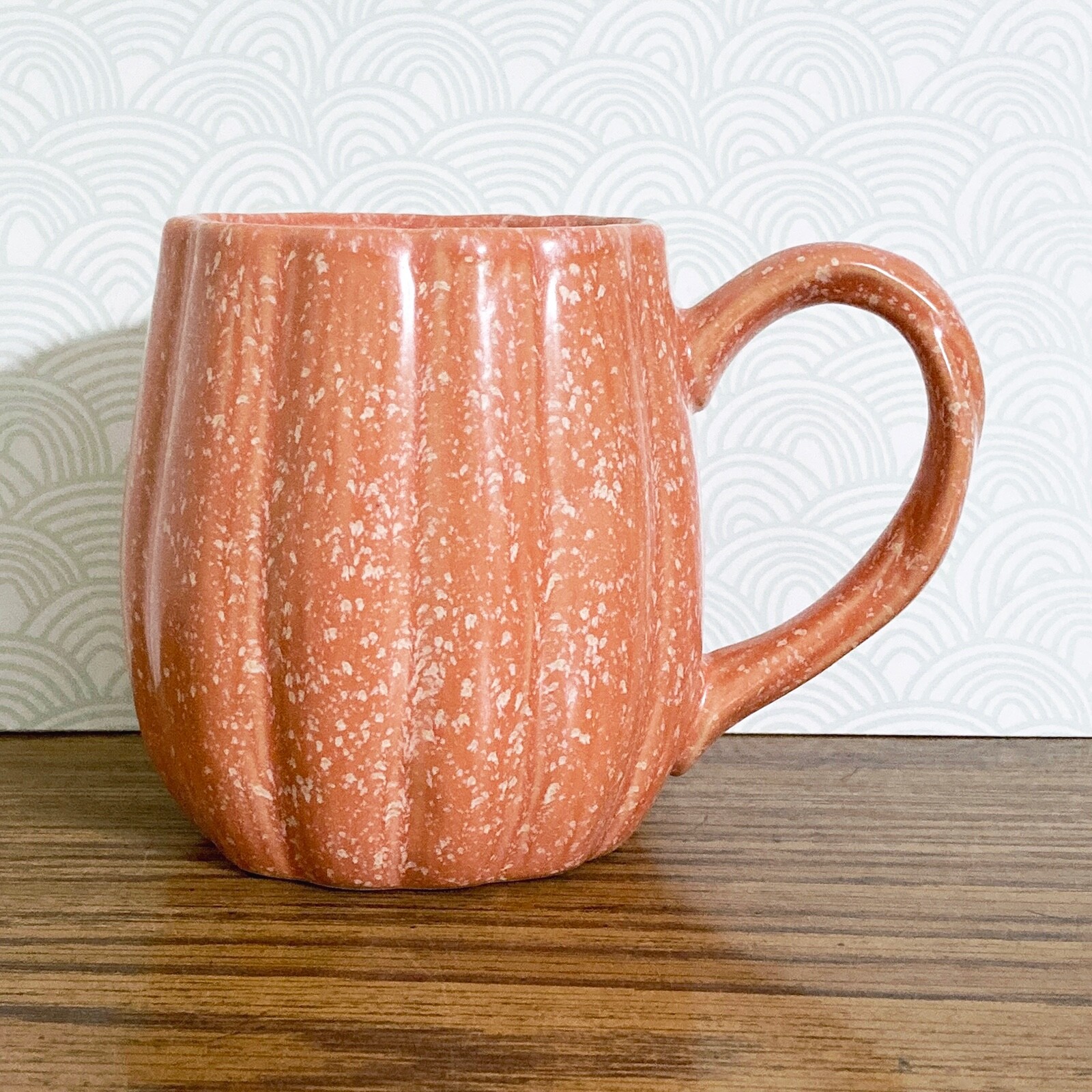 Pumpkin Gourd Coffee Mug 15 oz Figural Hand Painted Halloween Fall Thanksgiving