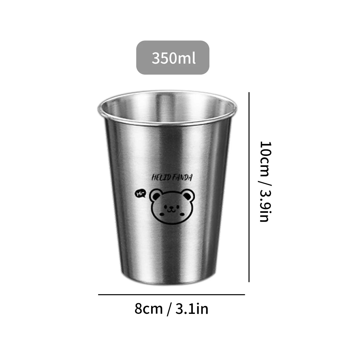 304 Stainless Steel Cup Stackable Metal Tumbler Cups Portable Durable D