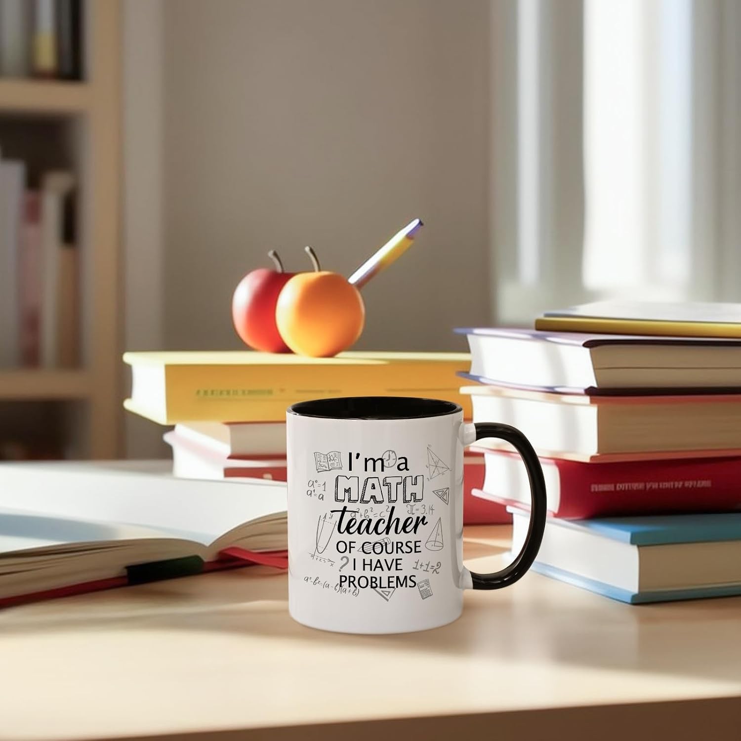 Math Teacher Coffee Mug, I’m a Math Teacher of Course I Have Problems, Funny