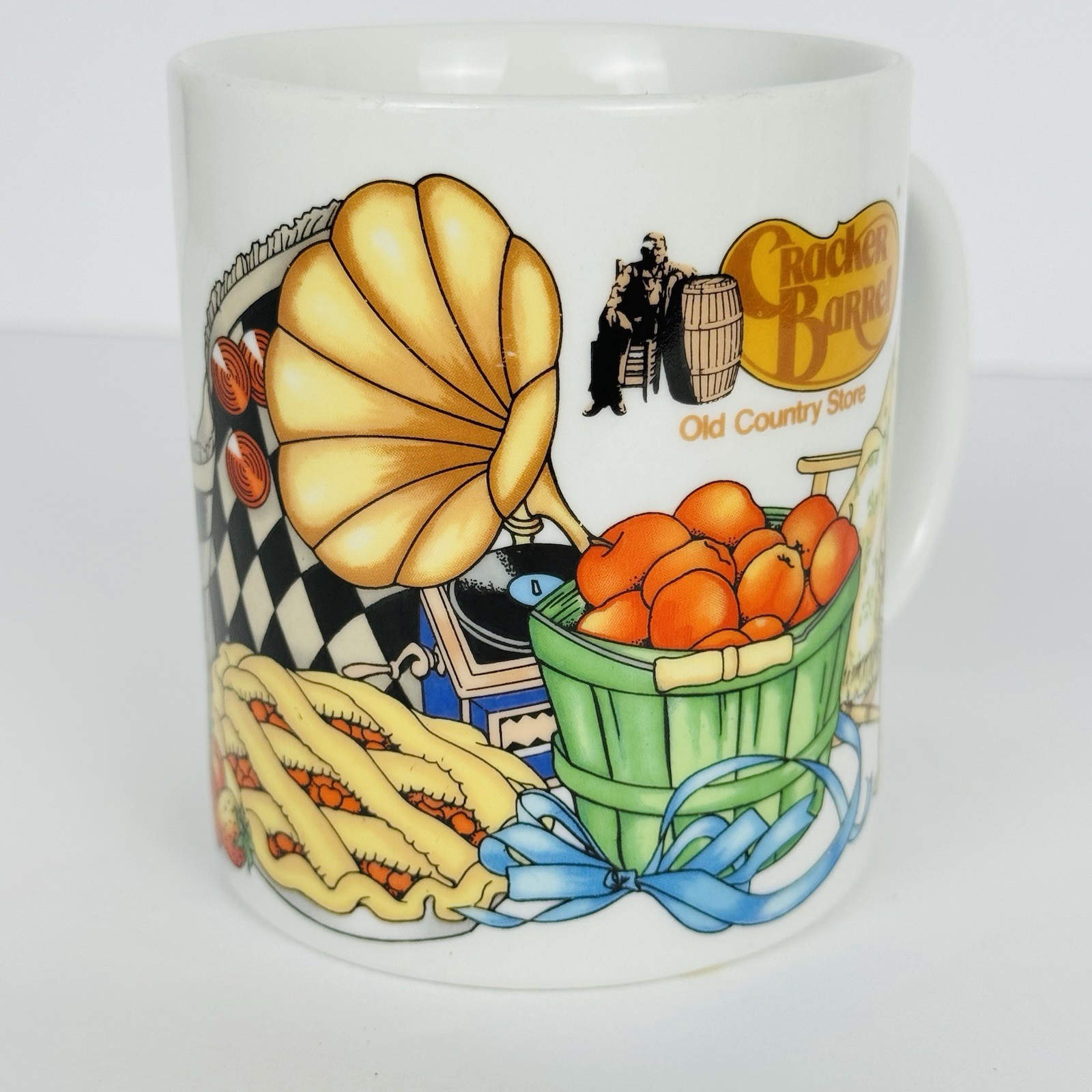 Vintage Cracker Barrel Old Country Store 12 oz Coffee Mug 1990s Traditional Logo