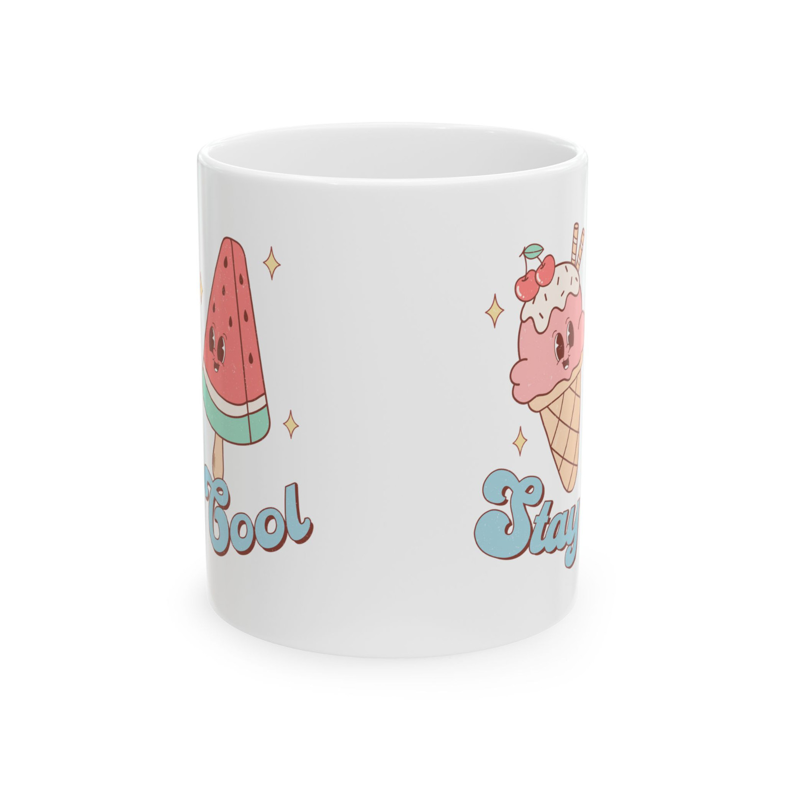 Stay Cool Mug Cute Ice Cream Watermelon Summer Aesthetic Coffee Cup Gift