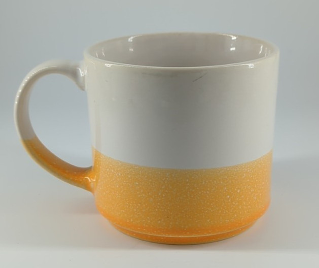 Over and Back Coffee Mug Oversized Yellow Stoneware 16.9 fl oz Dishwasher Safe