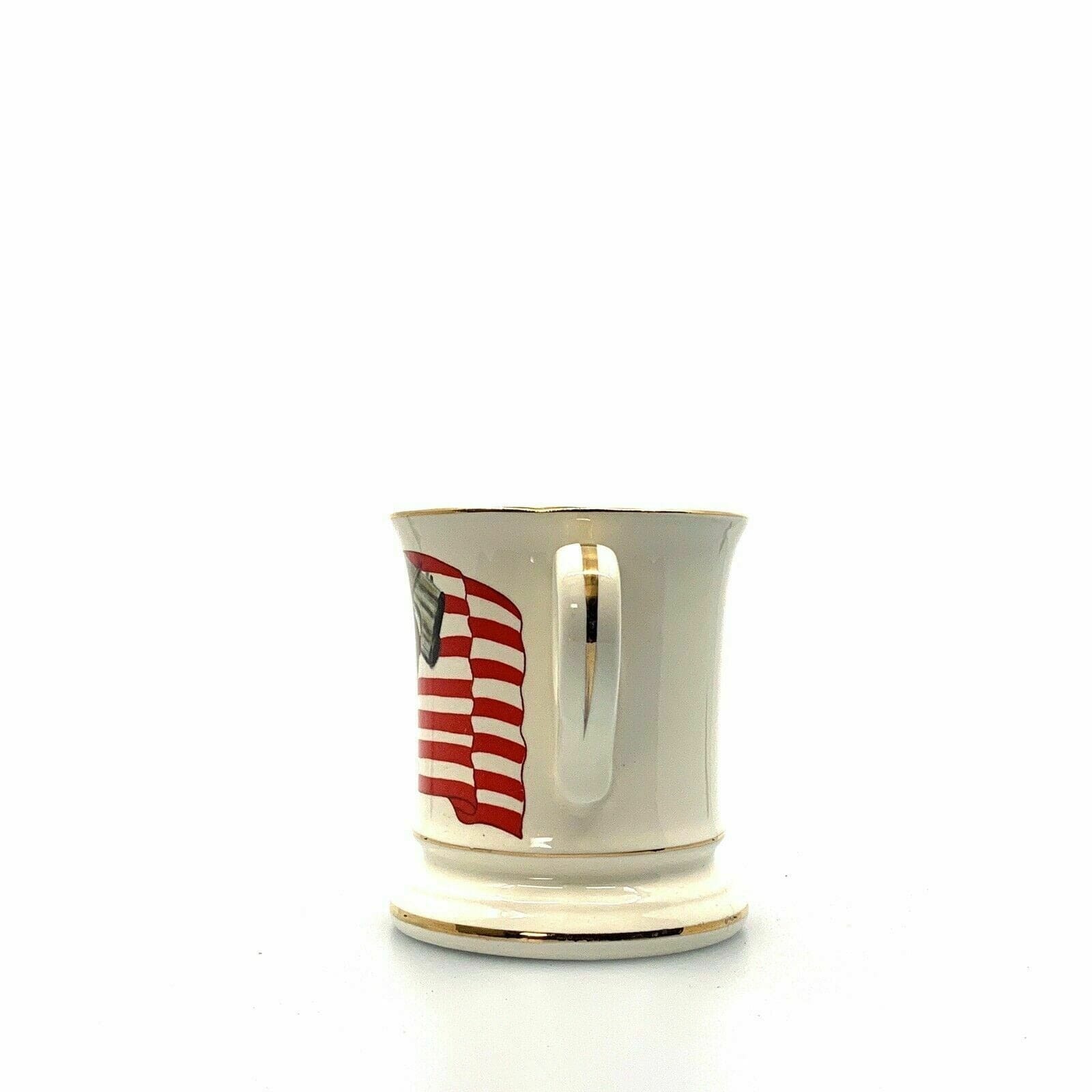 Liberty Bell Coffee Mug Gold Rimmed Porcelain Used Unisex Adults White