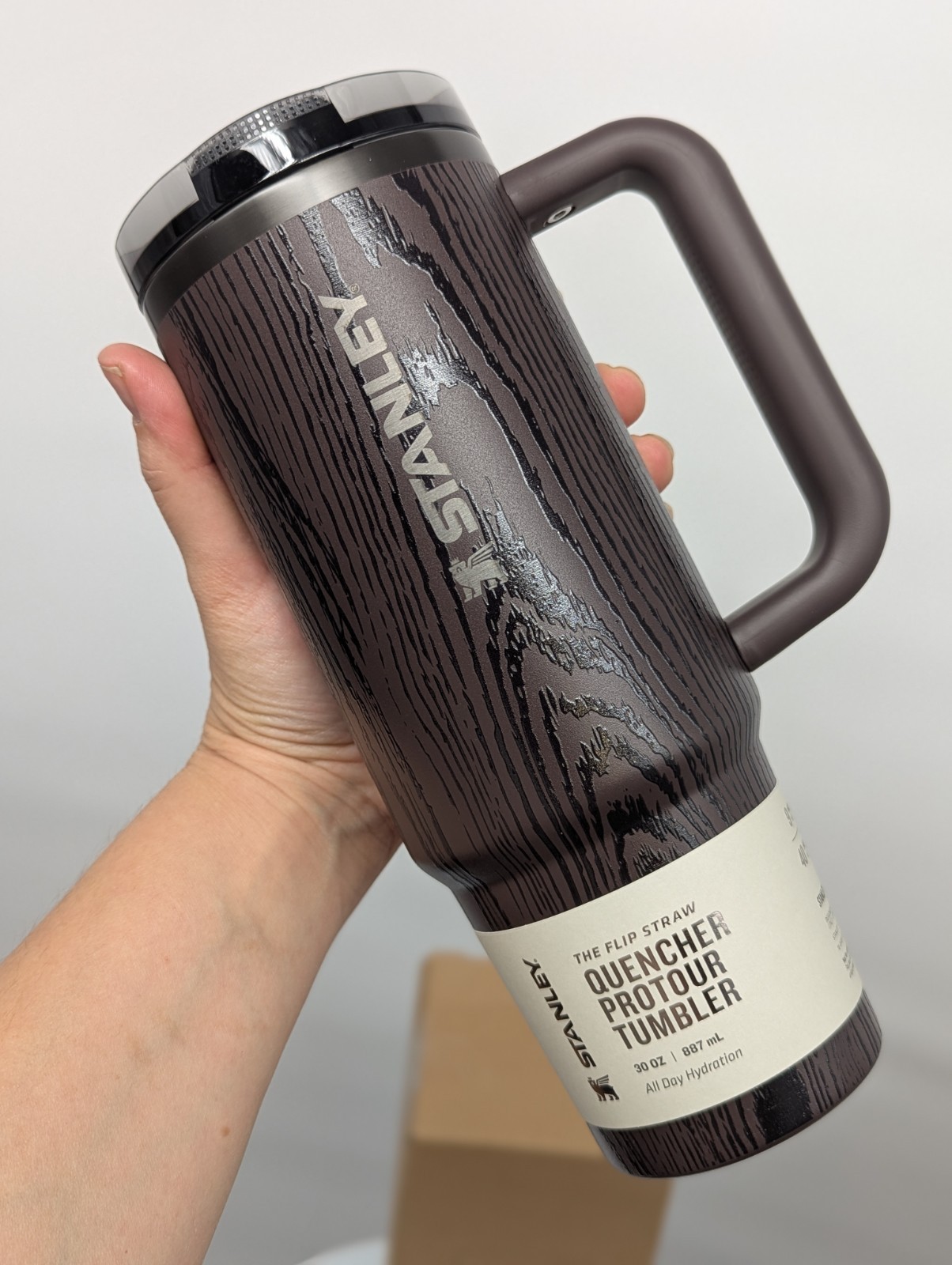 new STANLEY Protour Tumbler bottle cup 30 OZ Redwood Woodgrain BROWN sold OUT!
