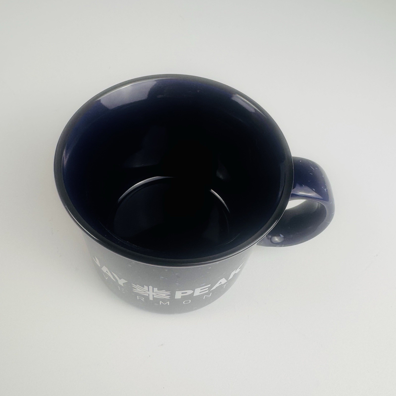 JAY PEAK VERMONT Black with white speckles Coffee Cup Mug Teacup