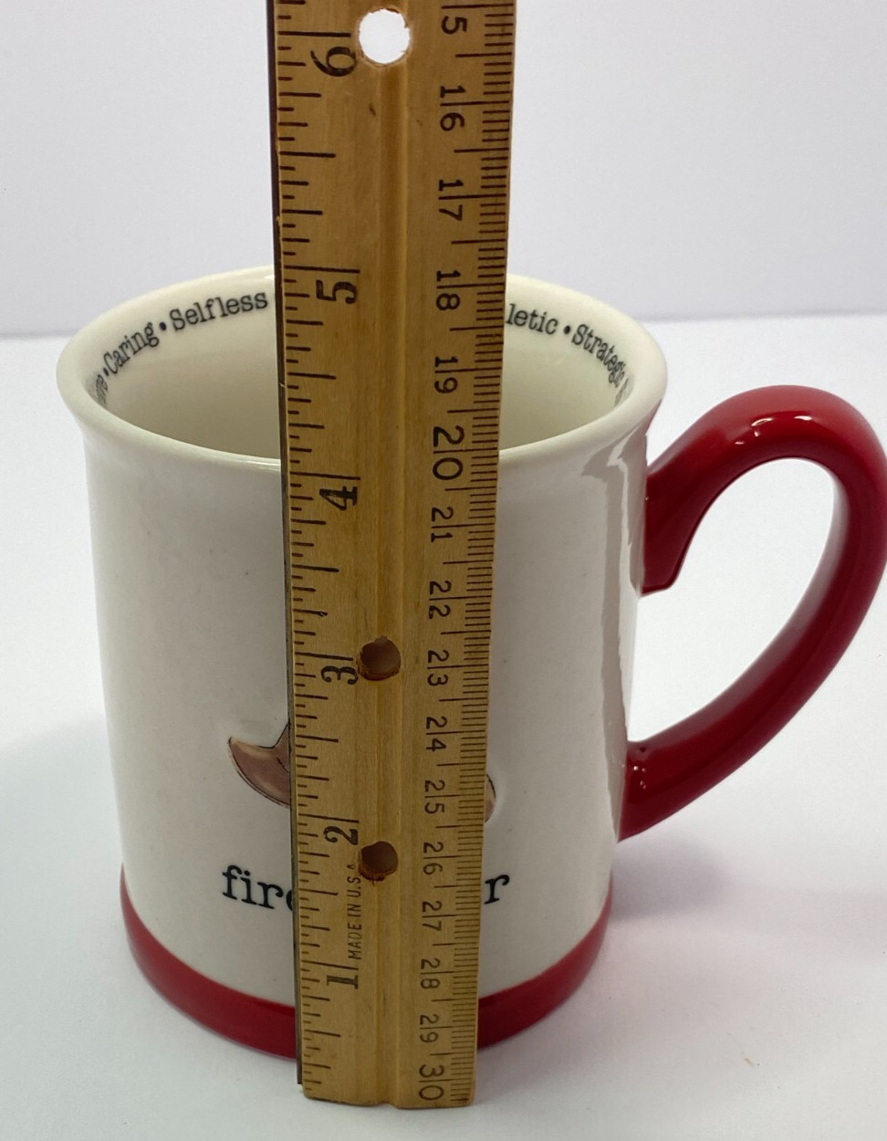 2006 Firefighter Coffee Mug Cup Papel Giftware 12 oz Brave Caring Selfless
