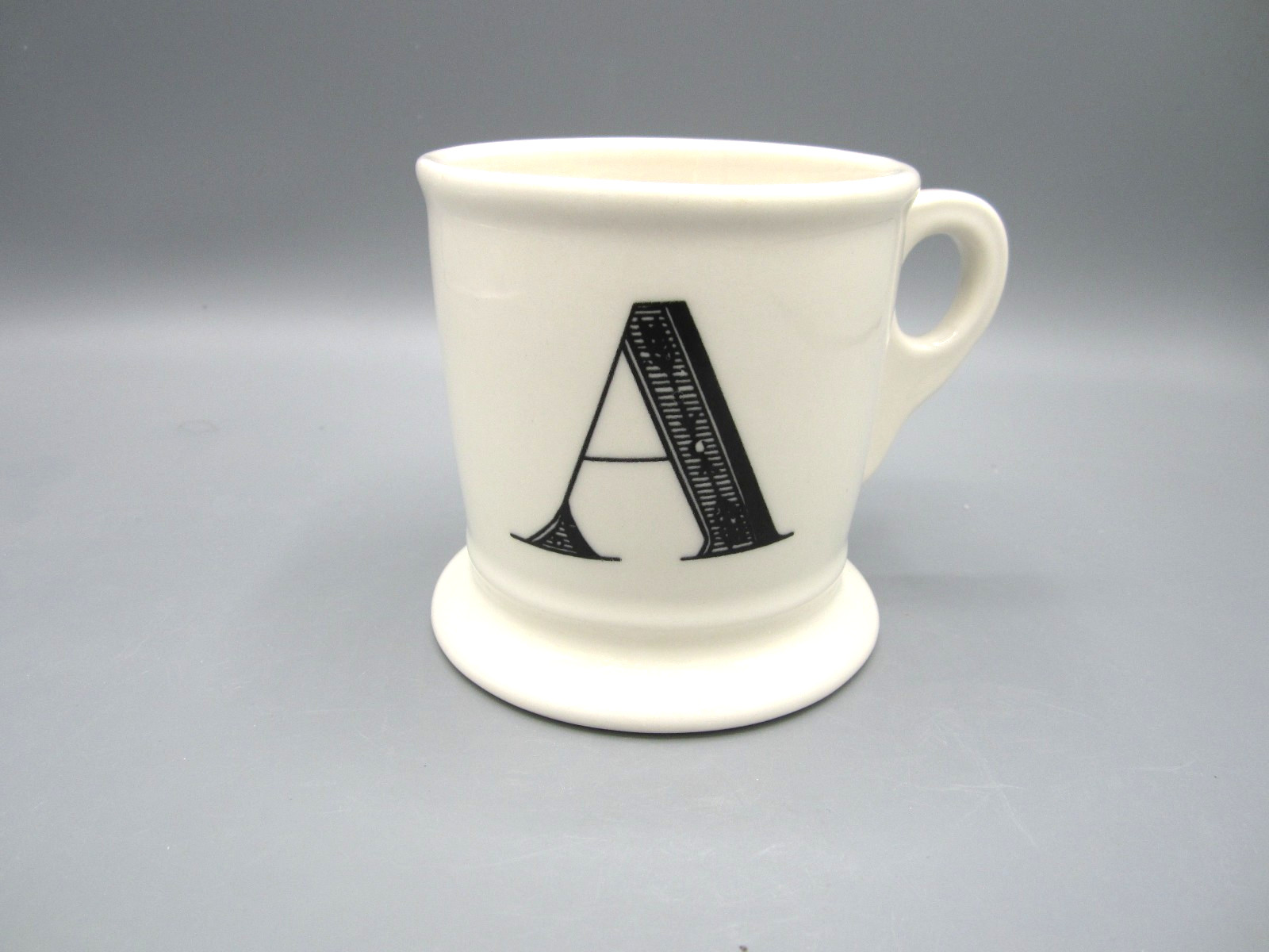 Anthropolgie Monogramm Letter “A” White, Stoneware Coffee Tea Mug 14 oz (434)