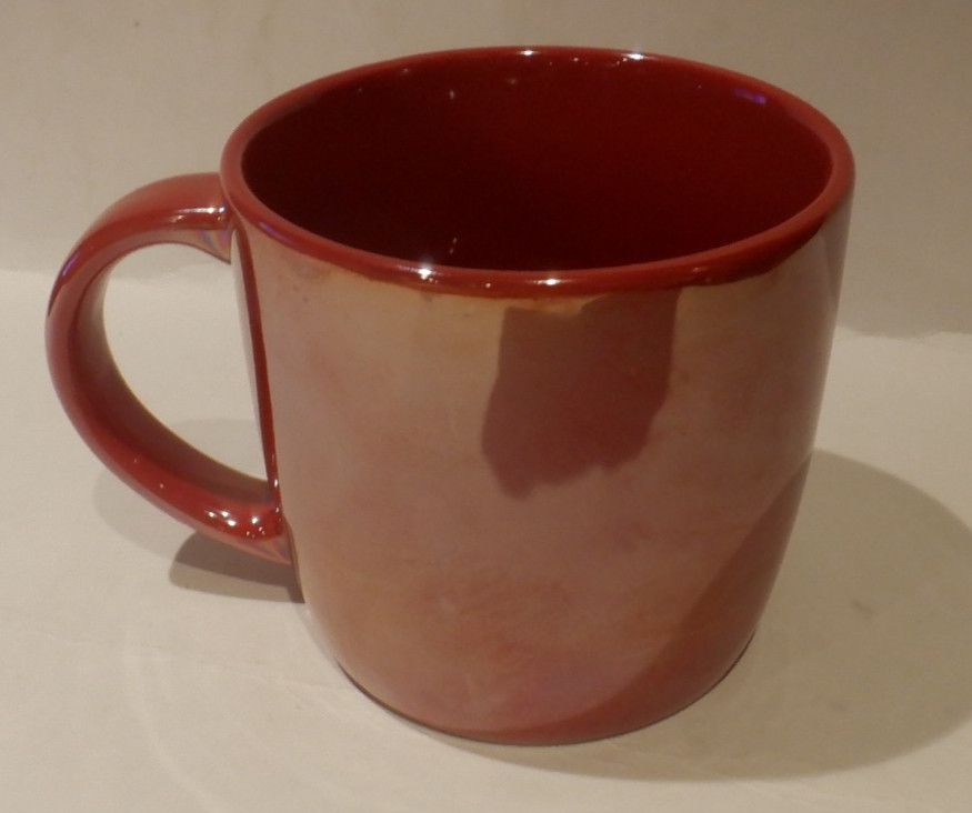 2014 DUNKIN DONUTS Deep Mauve Ceramic Coffee Mug 16 oz. – Thailand
