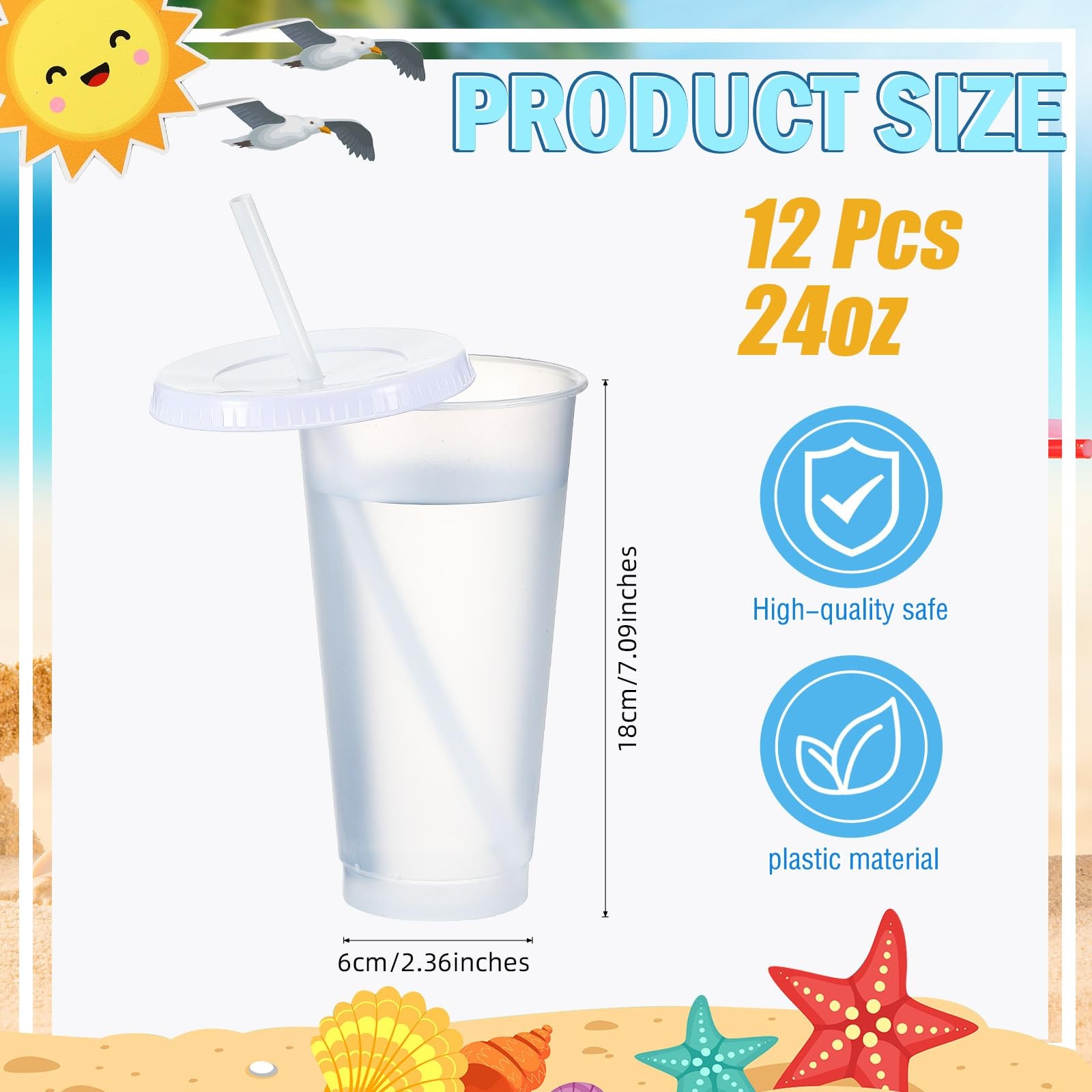 Mifoci 12 Pcs Plastic Tumbler with Lids and Straws Reusable Plastic Tumblers …