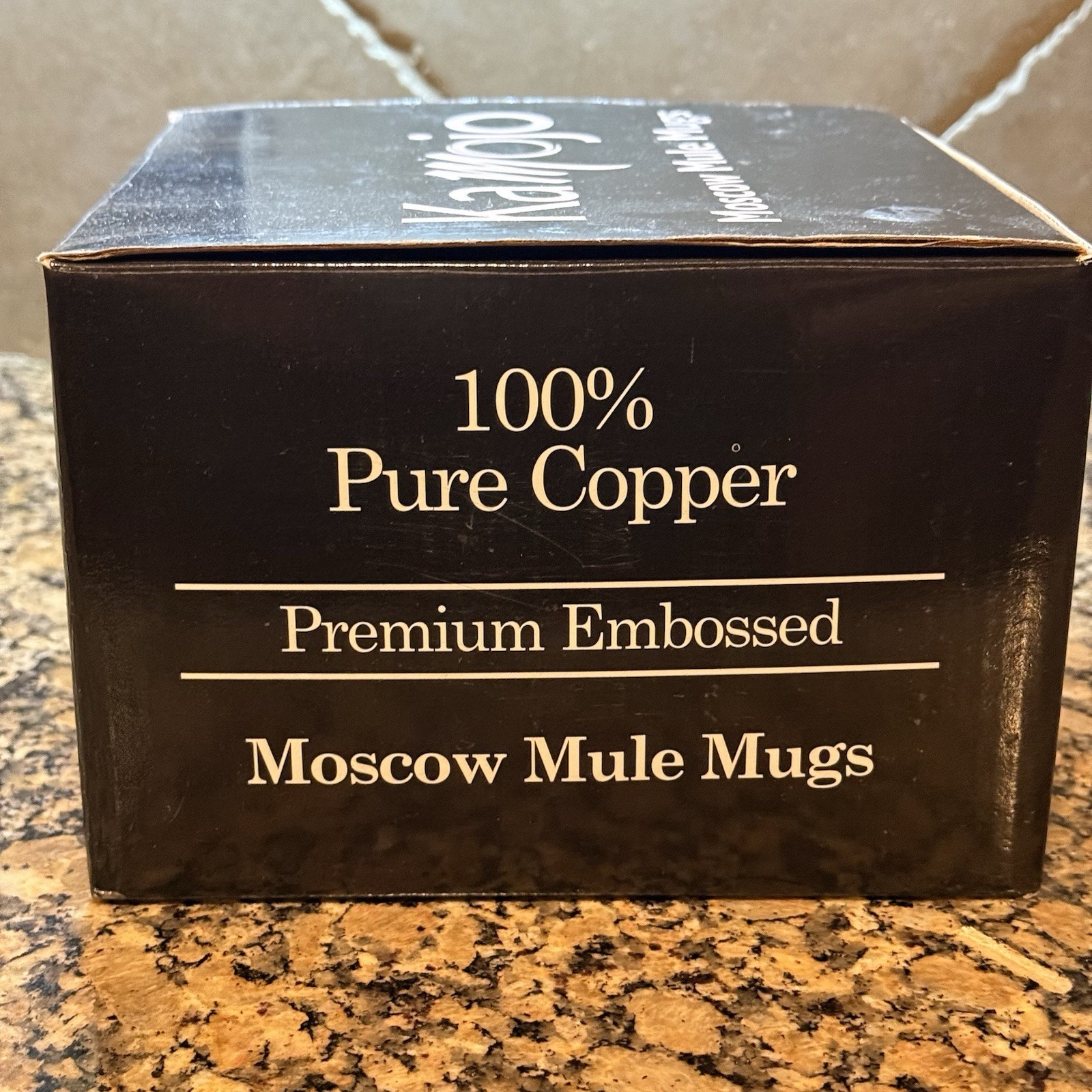 NIB 100% Copper Kamojo Moscow Mule Mug Set of 4 with Straws Handmade Gift Set