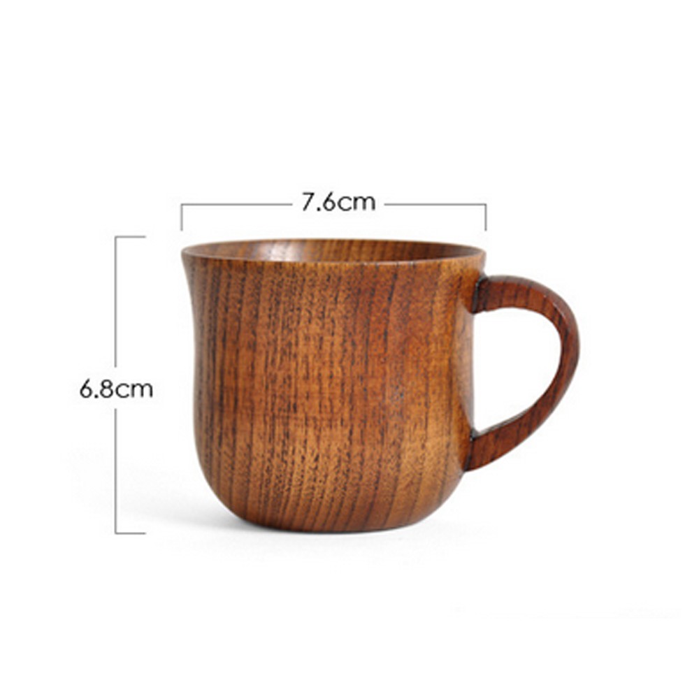 4x 130ML Natural Wooden Wood Cup Coffee Tea Beer Juice Milk Water Mug Handmade